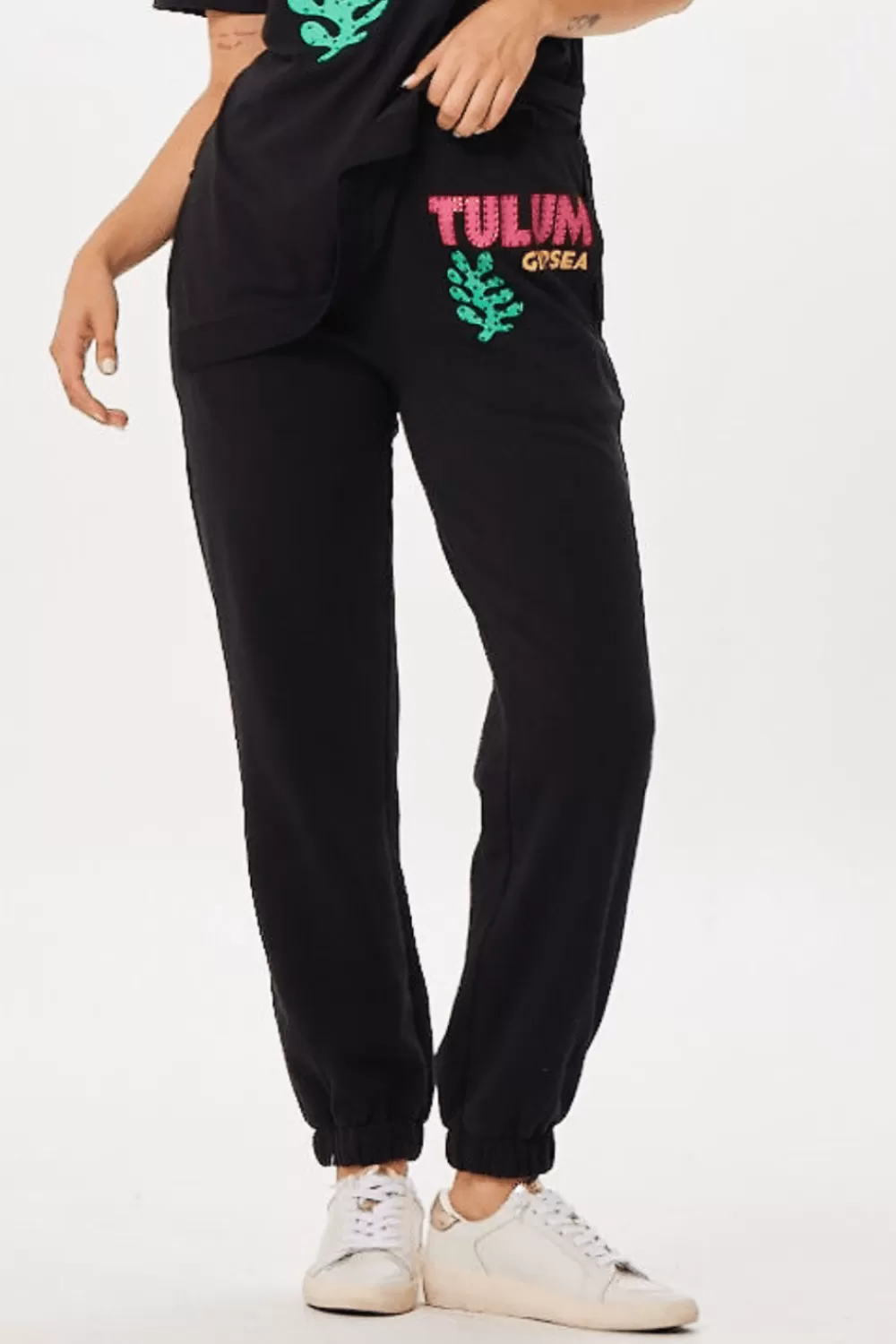 Vintage Havana Black Tulum Jet Setter Surf Wash Jogger