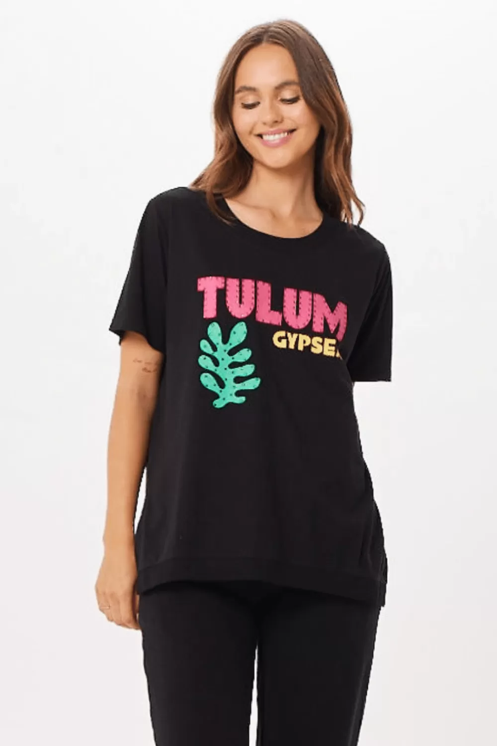 Vintage Havana Black Tulum Jet Setter T-Shirt