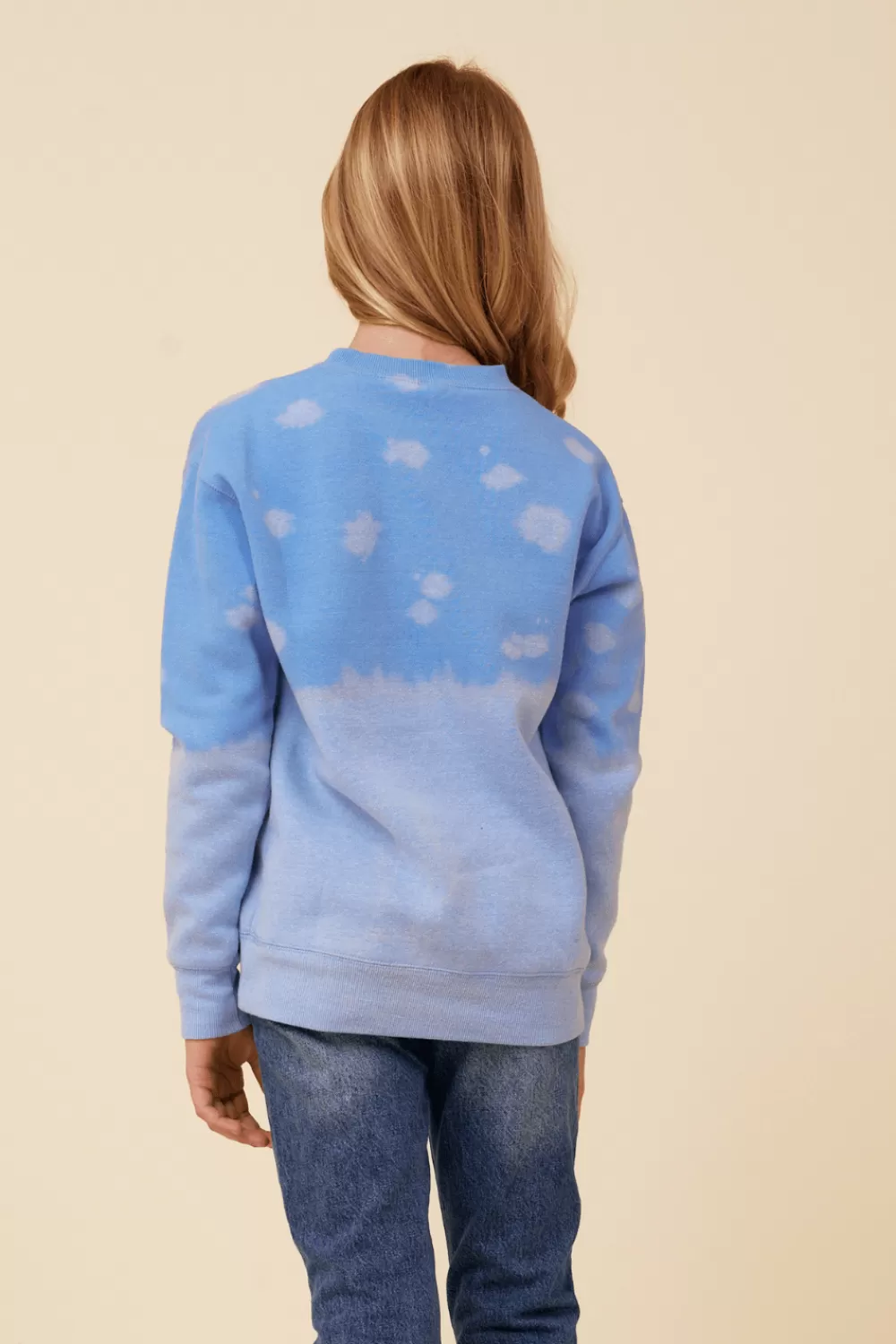 Kids Vintage Havana Bleached Oversized Rock & Roll Sweatshirt