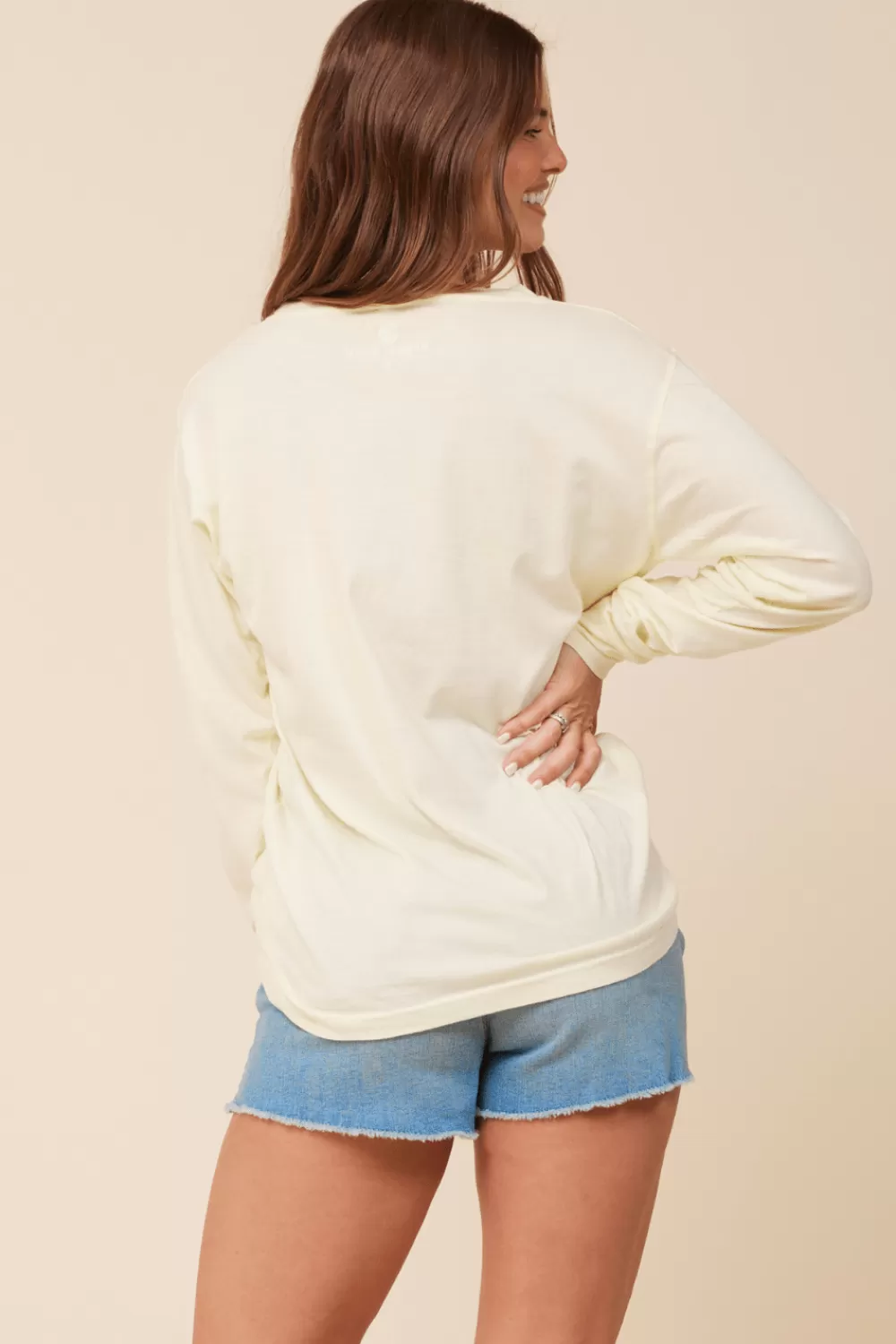 Vintage Havana Bride Tribe Soft Yellow Wash Long Sleeved Pocket Tee