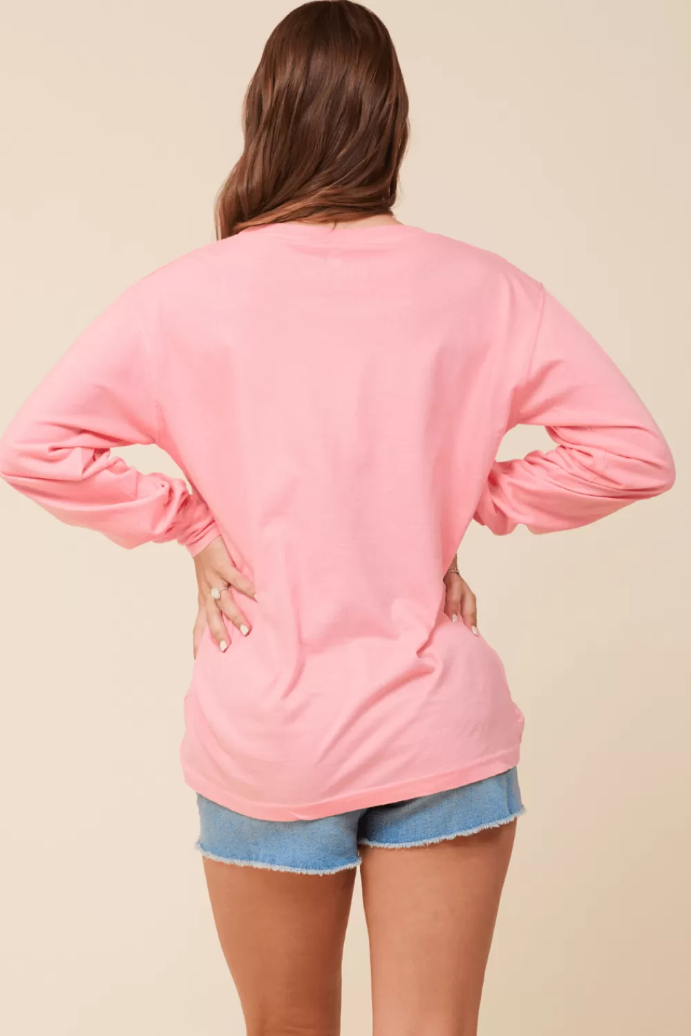 Vintage Havana Bride Tribe Sunset Pink Wash Long Sleeved Pocket Tee