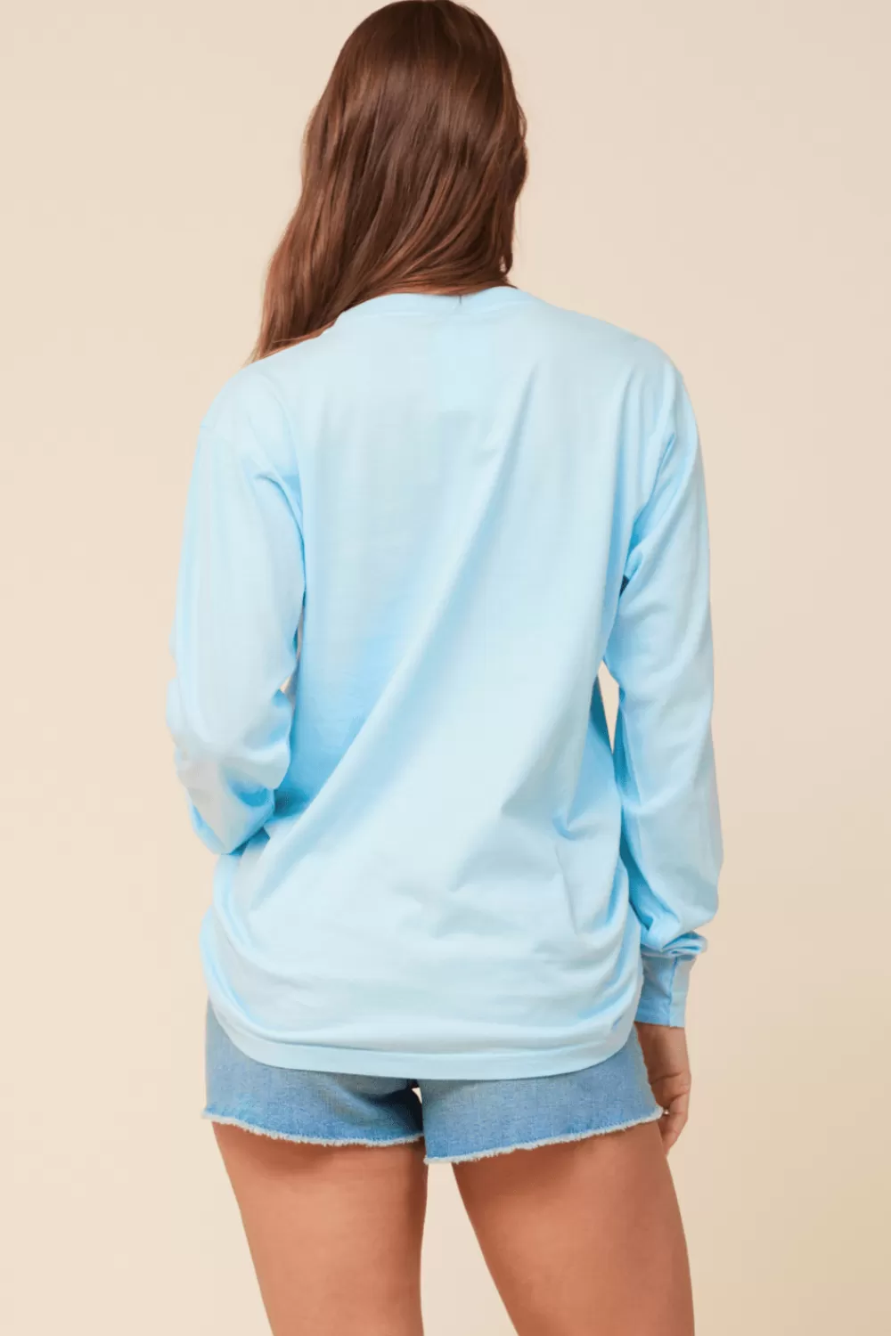 Vintage Havana Bride Tribe Tropical Blue Salt Wash Long Sleeved Pocket Tee