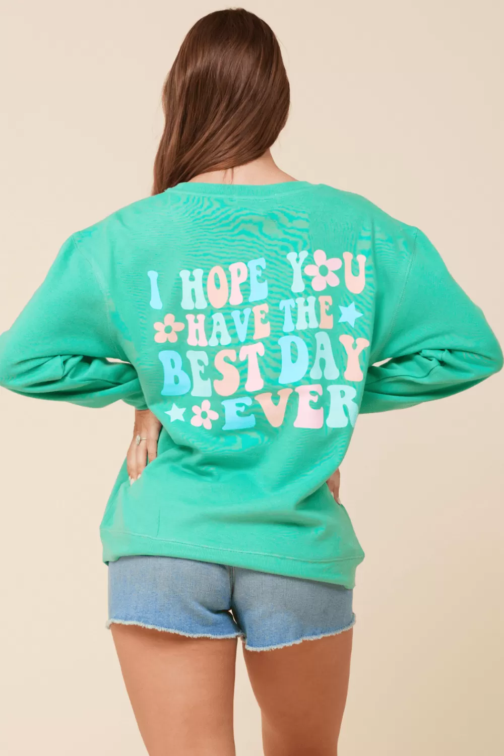 Vintage Havana Bridesmaid Surf Green Surf Wash Crewneck Sweatshirt