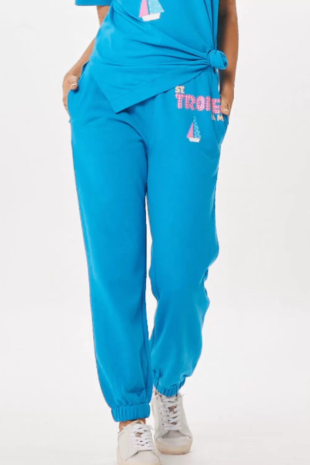 Vintage Havana Bright Blue St. Tropez Jet Setter Surf Wash Jogger