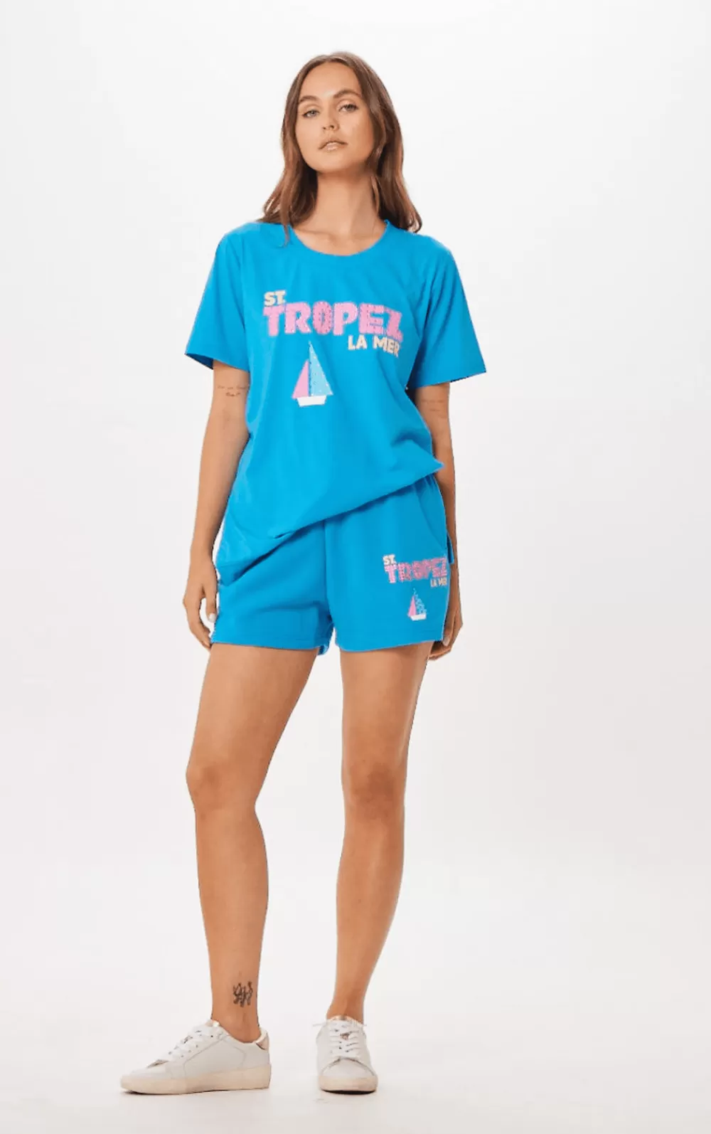 Vintage Havana Bright Blue St. Tropez Jet Setter Surf Wash Shorts