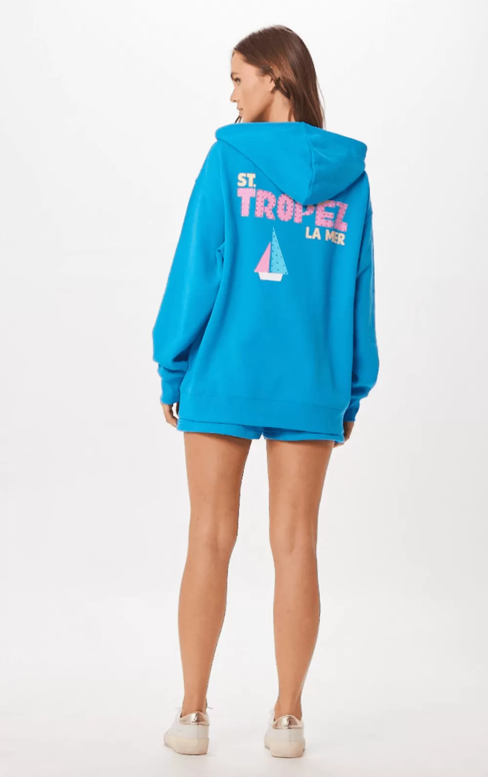 Vintage Havana Bright Blue St. Tropez Jet Setter Surf Wash Zip Up