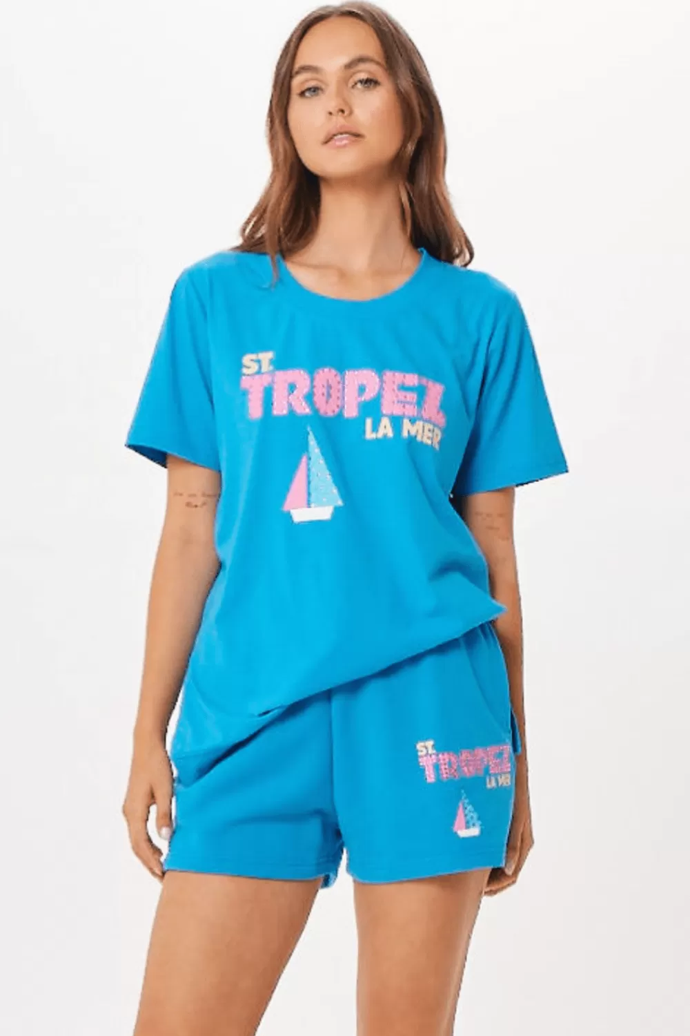 Vintage Havana Bright Blue St. Tropez Jet Setter T-Shirt