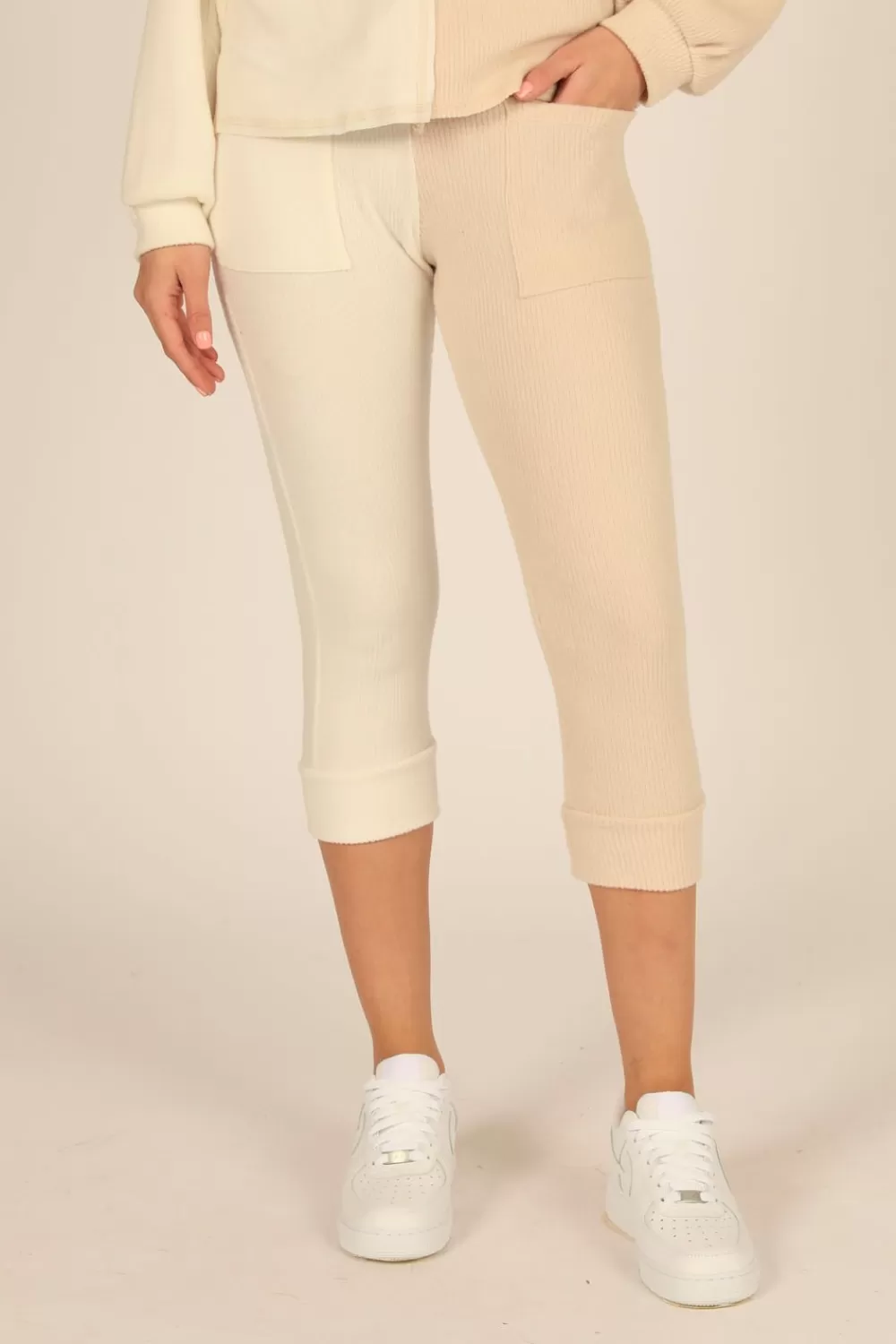 Vintage Havana Brushed Hacci Rib Split Jogger