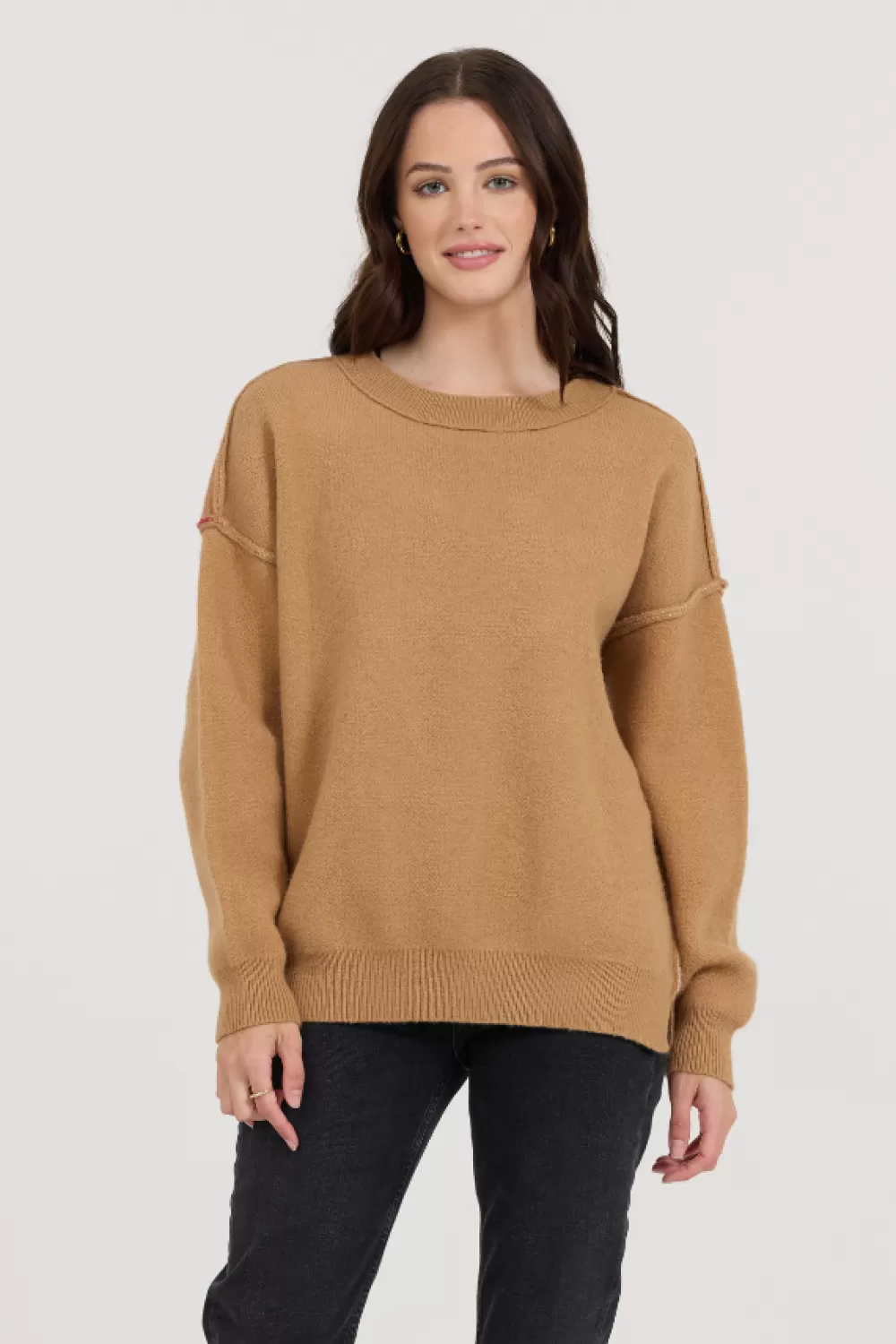 Vintage Havana Camel/Red/Ivory Love Sweater
