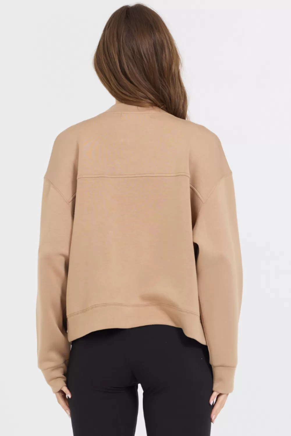 Vintage Havana Caramel Heavy Cloud Fleece Bomber Jacket