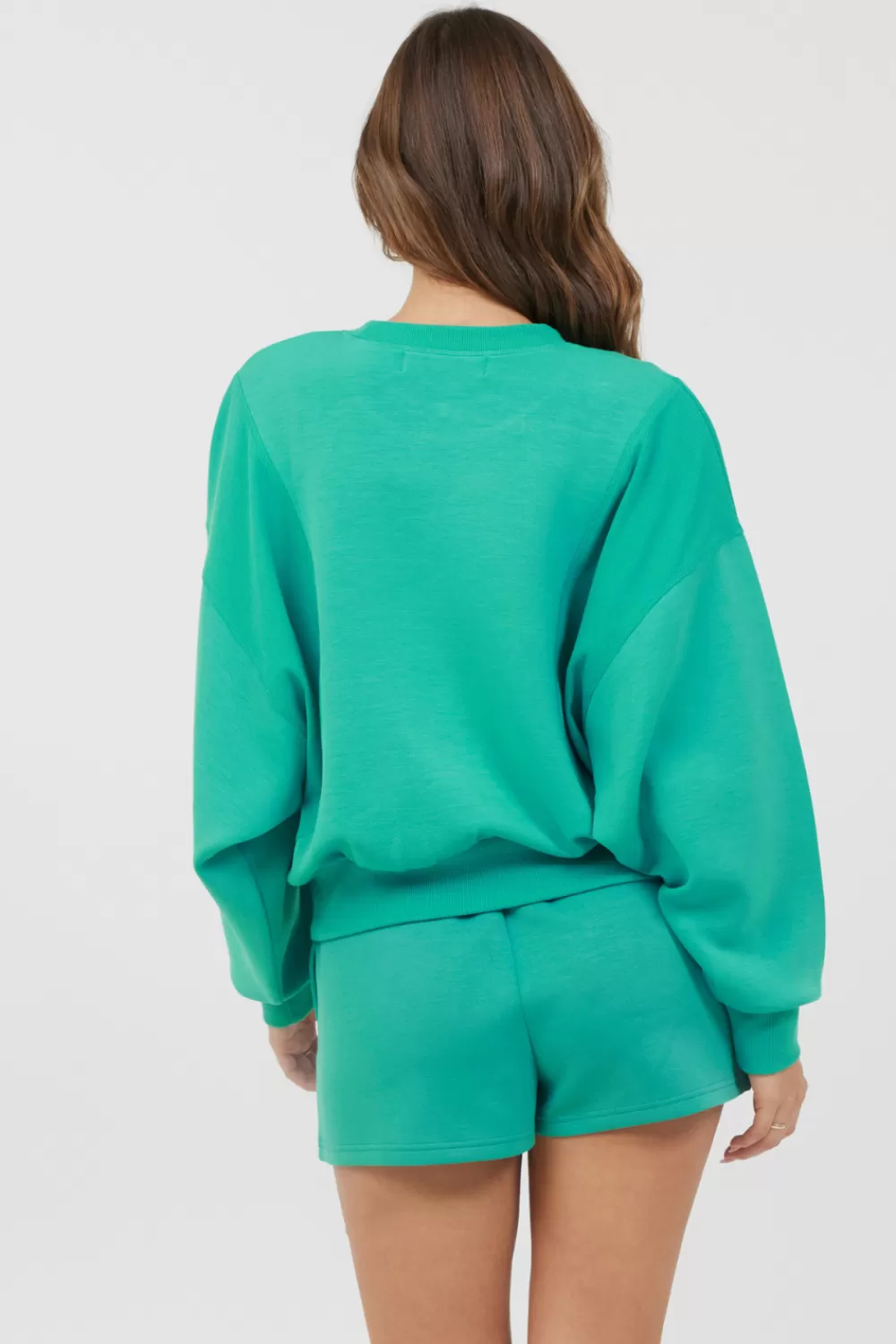 Vintage Havana Caribbean Turquoise Cloud Fleece Crewneck