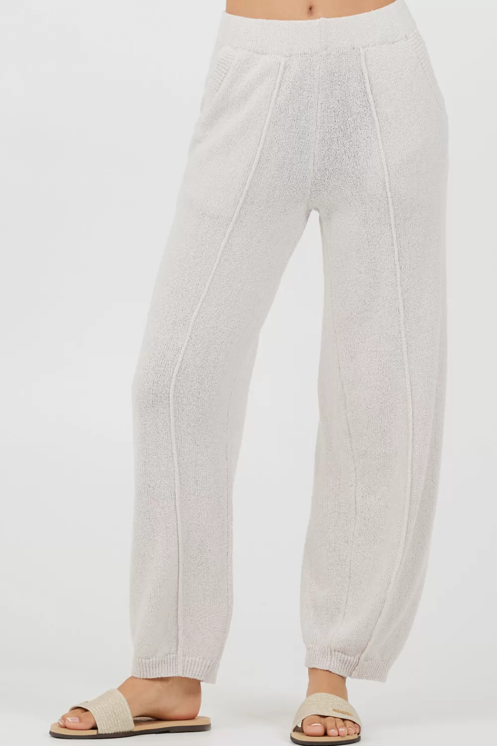Vintage Havana Coconut Relaxed Rib Knit Pants