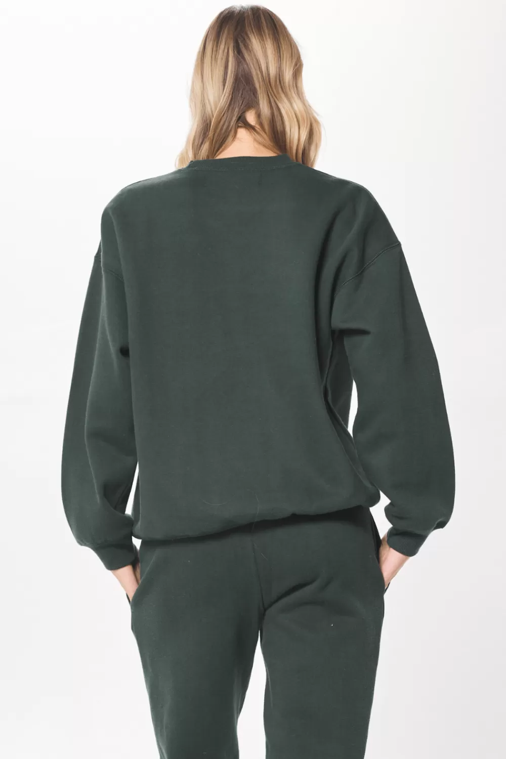 Vintage Havana Deep Emerald Green Proweave Crewneck Sweatshirt