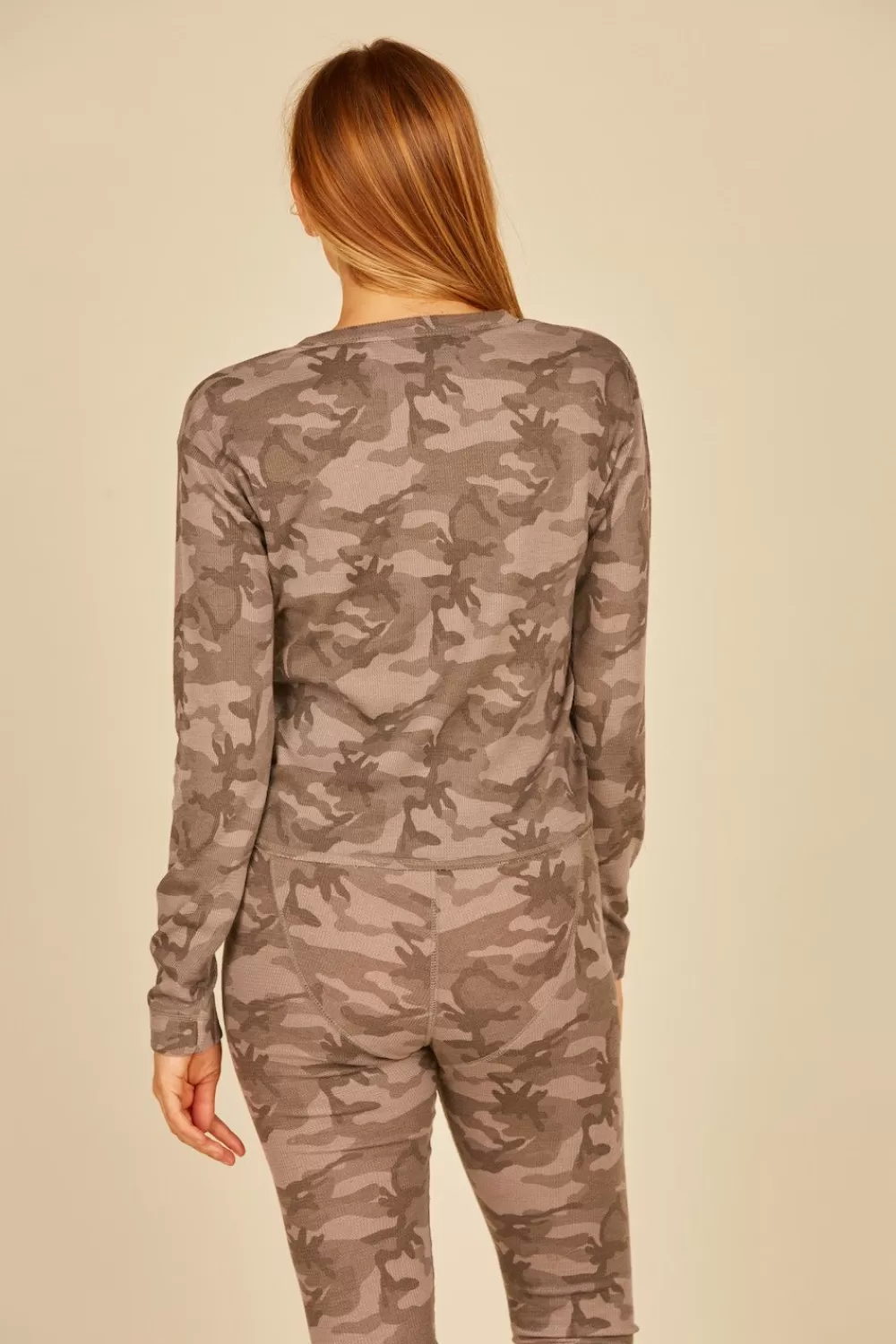 Vintage Havana Grey/ Pink Camo Thermal Henley