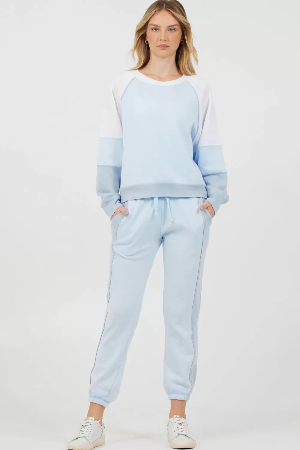 Vintage Havana Grey Smoke Colorblock Fleece Joggers
