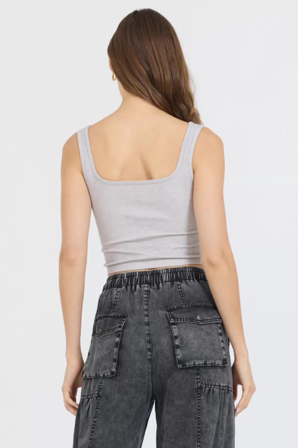Vintage Havana Heather Grey Seamless Tank Top
