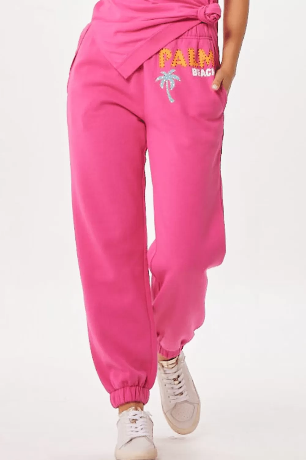 Vintage Havana Hot Pink Palm Beach Jet Setter Surf Wash Jogger