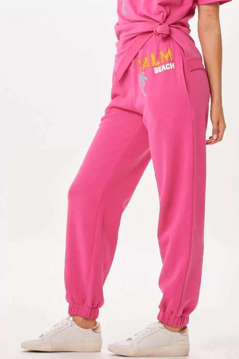Vintage Havana Hot Pink Palm Beach Jet Setter Surf Wash Jogger