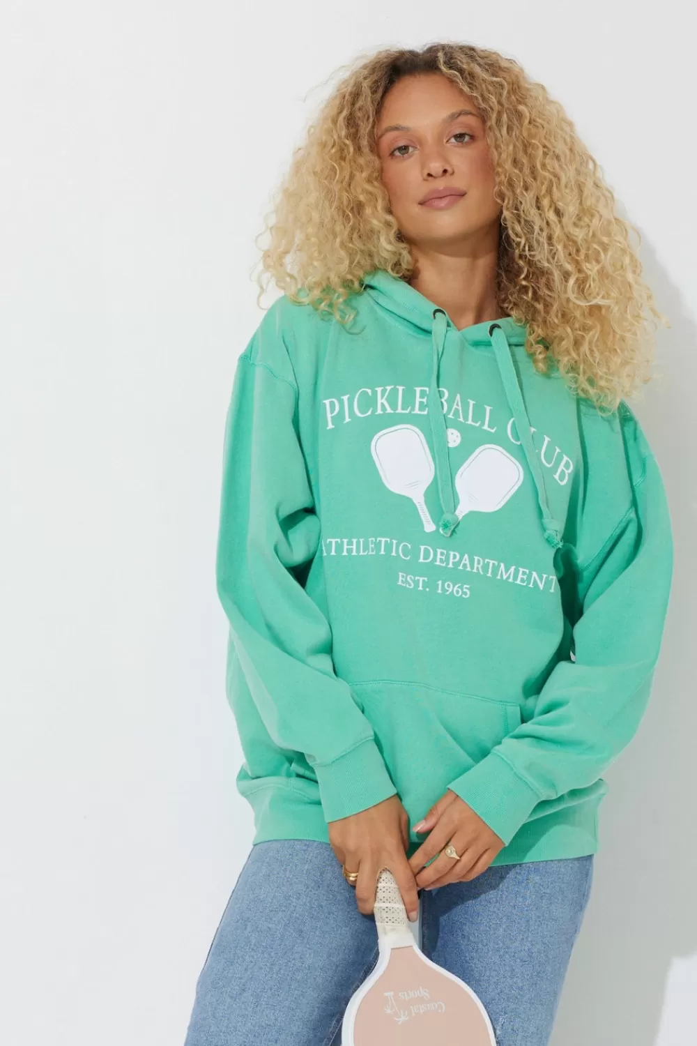 Vintage Havana Island Green Pickleball Club Pigment Dyed Hoodie