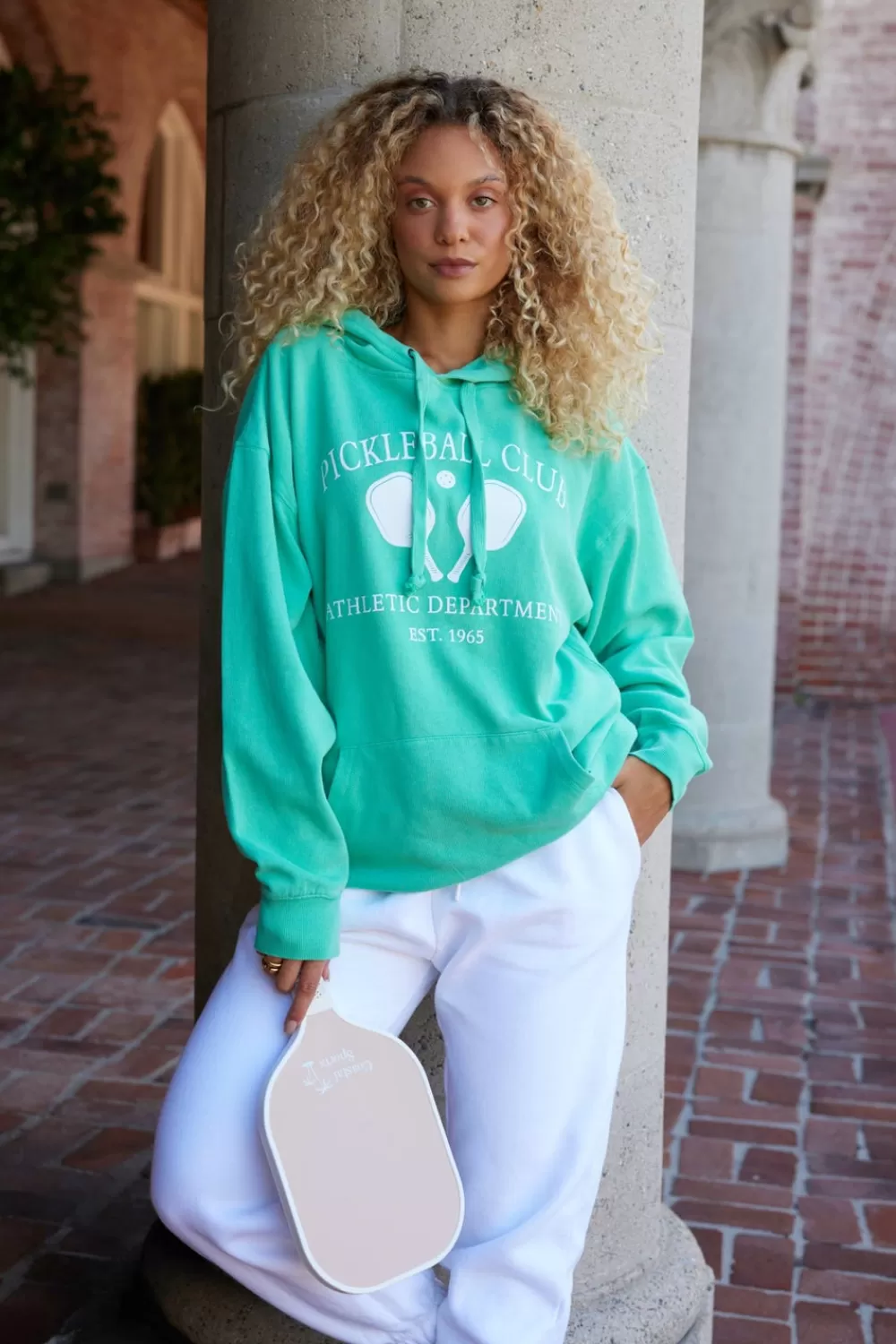 Vintage Havana Island Green Pickleball Club Pigment Dyed Hoodie