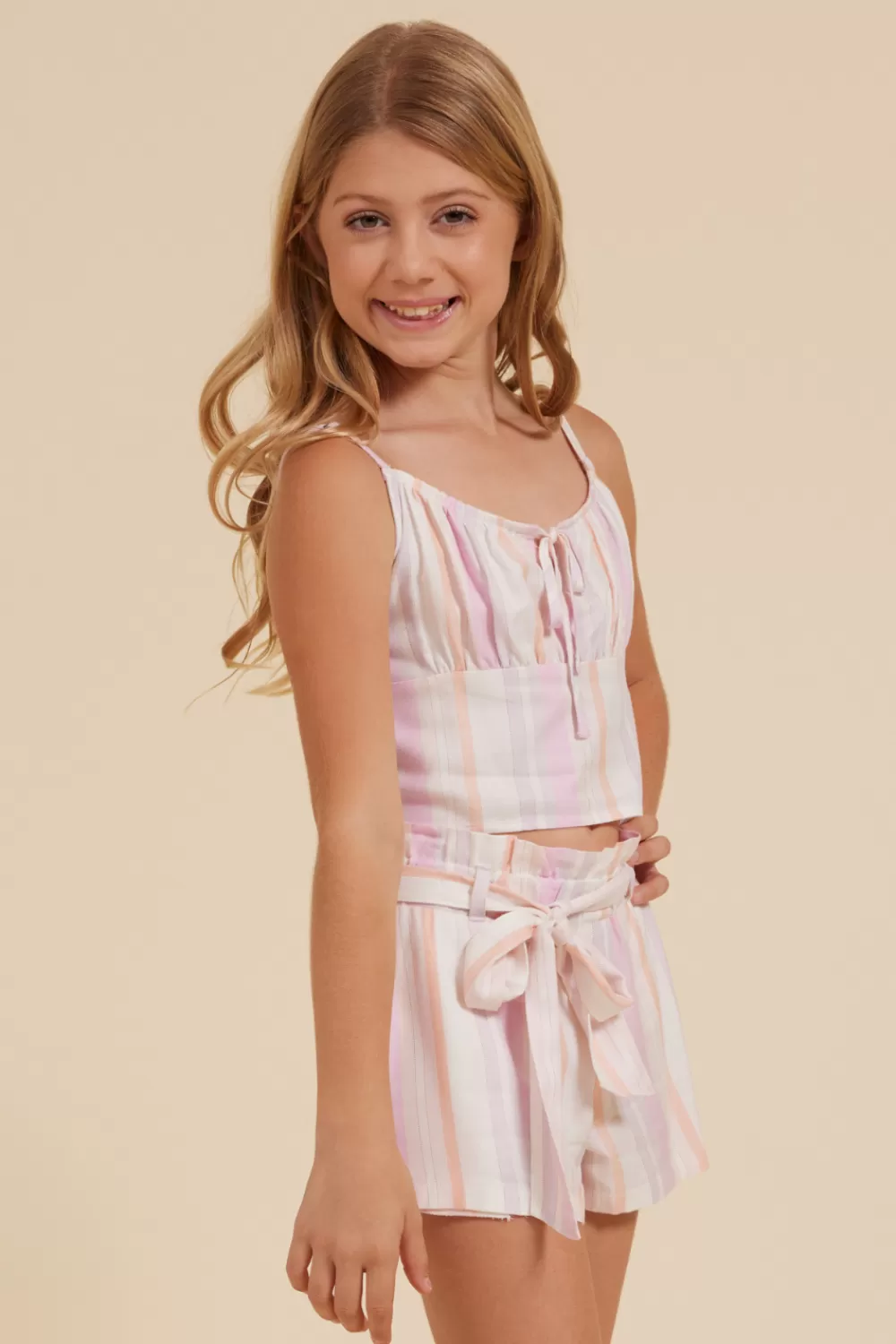 Kids Vintage Havana Keyhole Crop Top