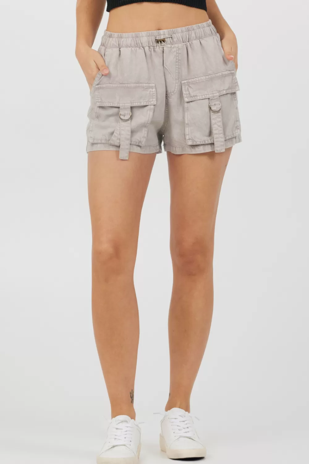 Vintage Havana Khaki Tencel Cargo Shorts
