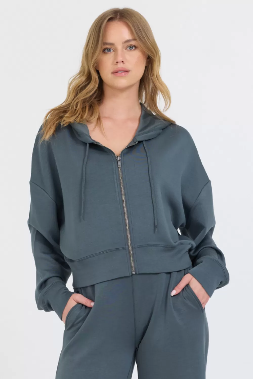 Vintage Havana Mountain Grey Cloud Fleece Hoodie