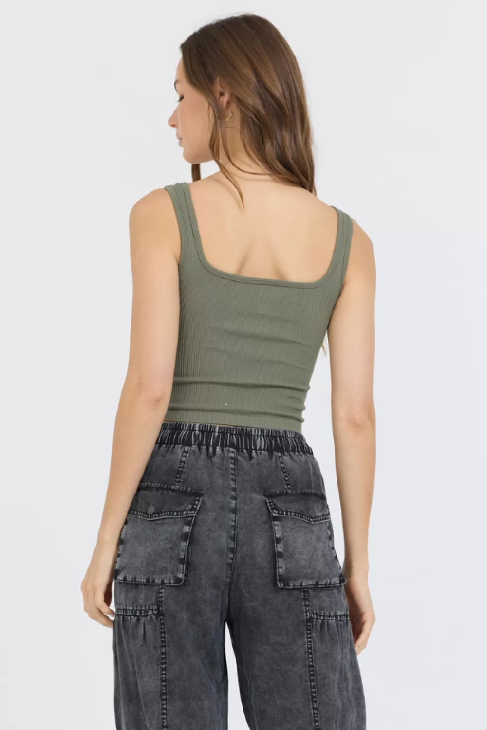 Vintage Havana Olive Seamless Tank Top