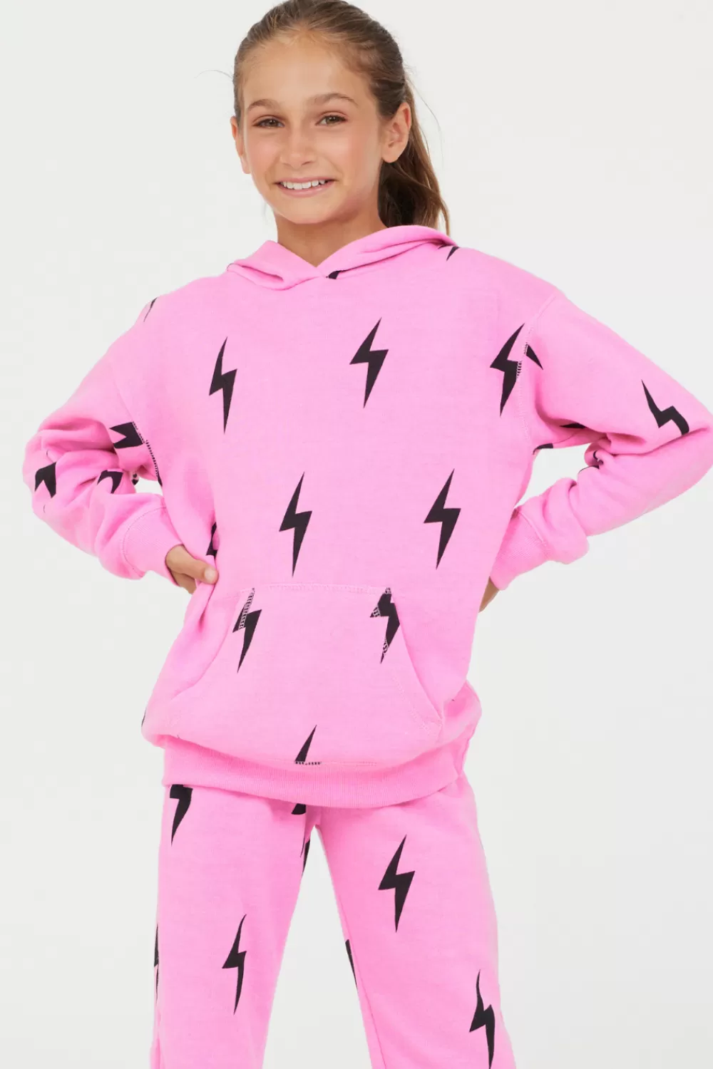 Vintage Havana Pink Lightning Bolt Hoodie