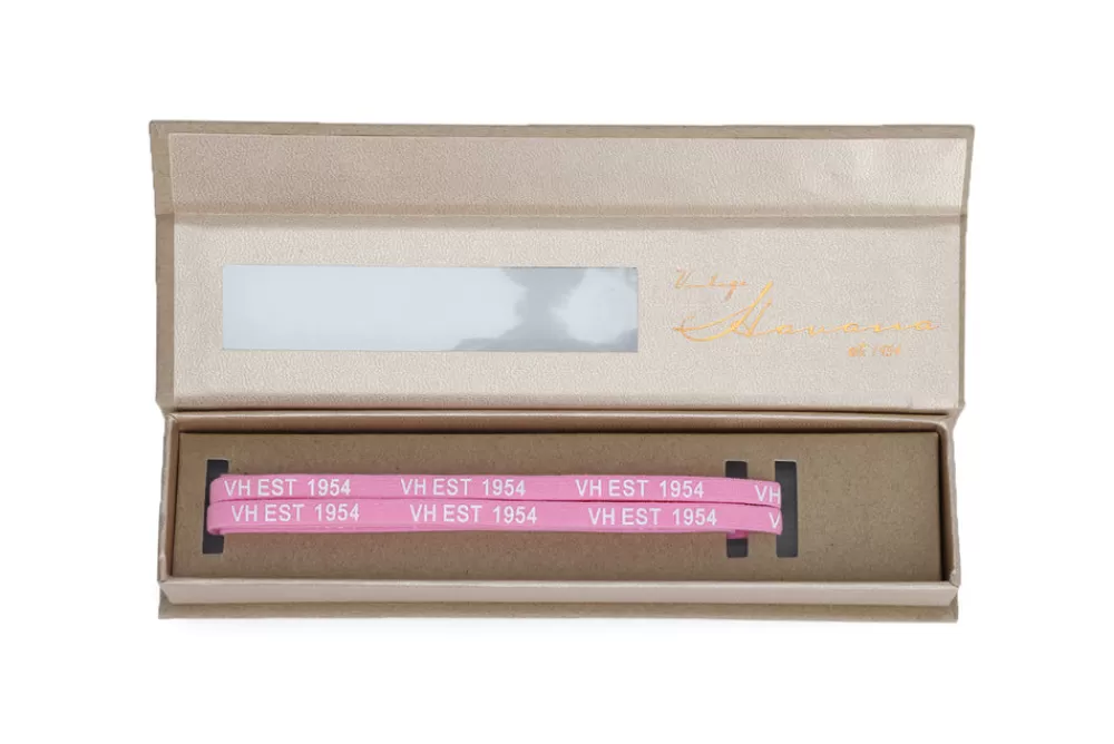 Vintage Havana PINK WHITE SILVER TIP LACES