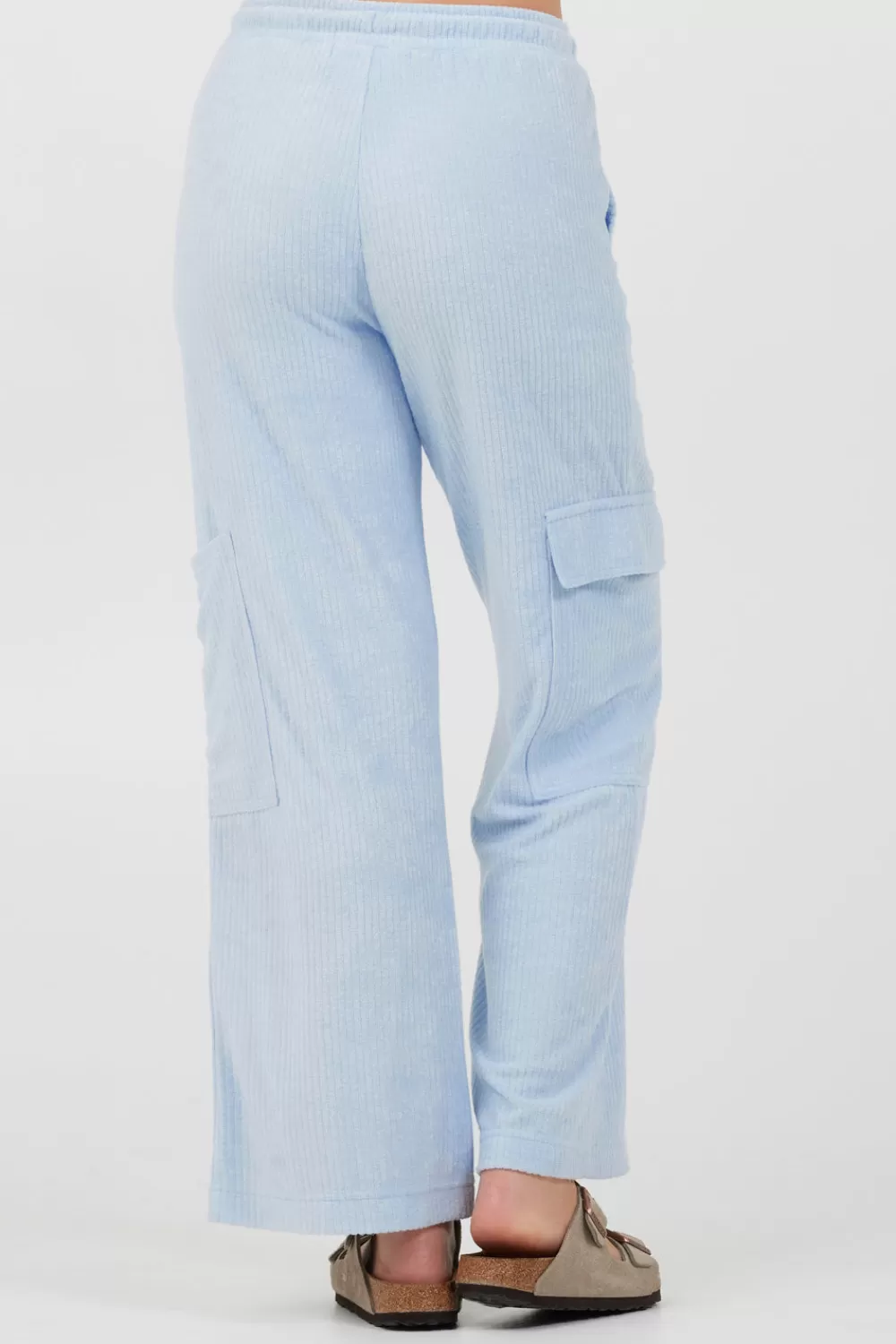 Vintage Havana Powder Blue Cord Terry Cargo Pants