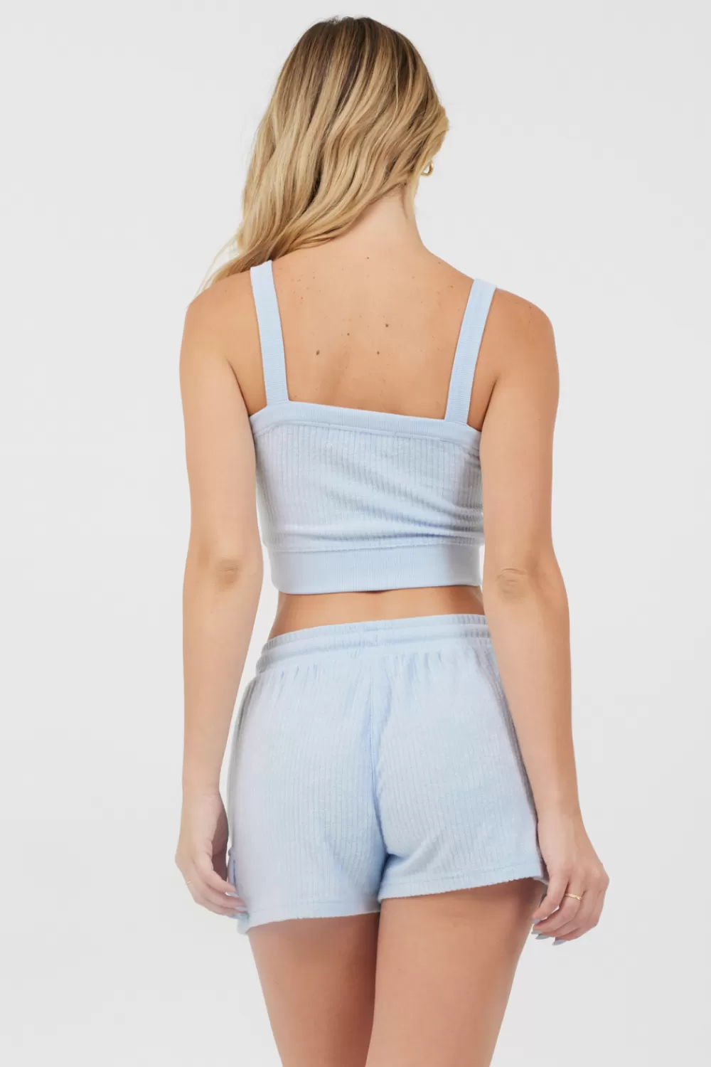 Vintage Havana Powder Blue Cord Terry Tank