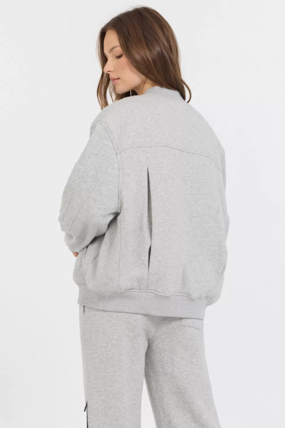 Vintage Havana Pure Grey Contrast Black Zipper Bomber
