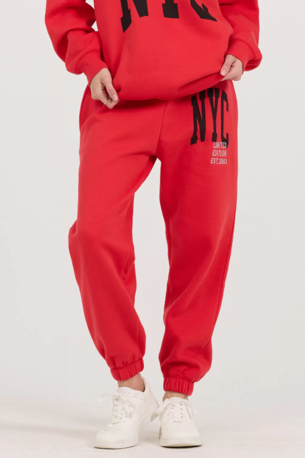 Vintage Havana Red/ Black/ Light Grey Garment Dye Jogger W/ Screen Print