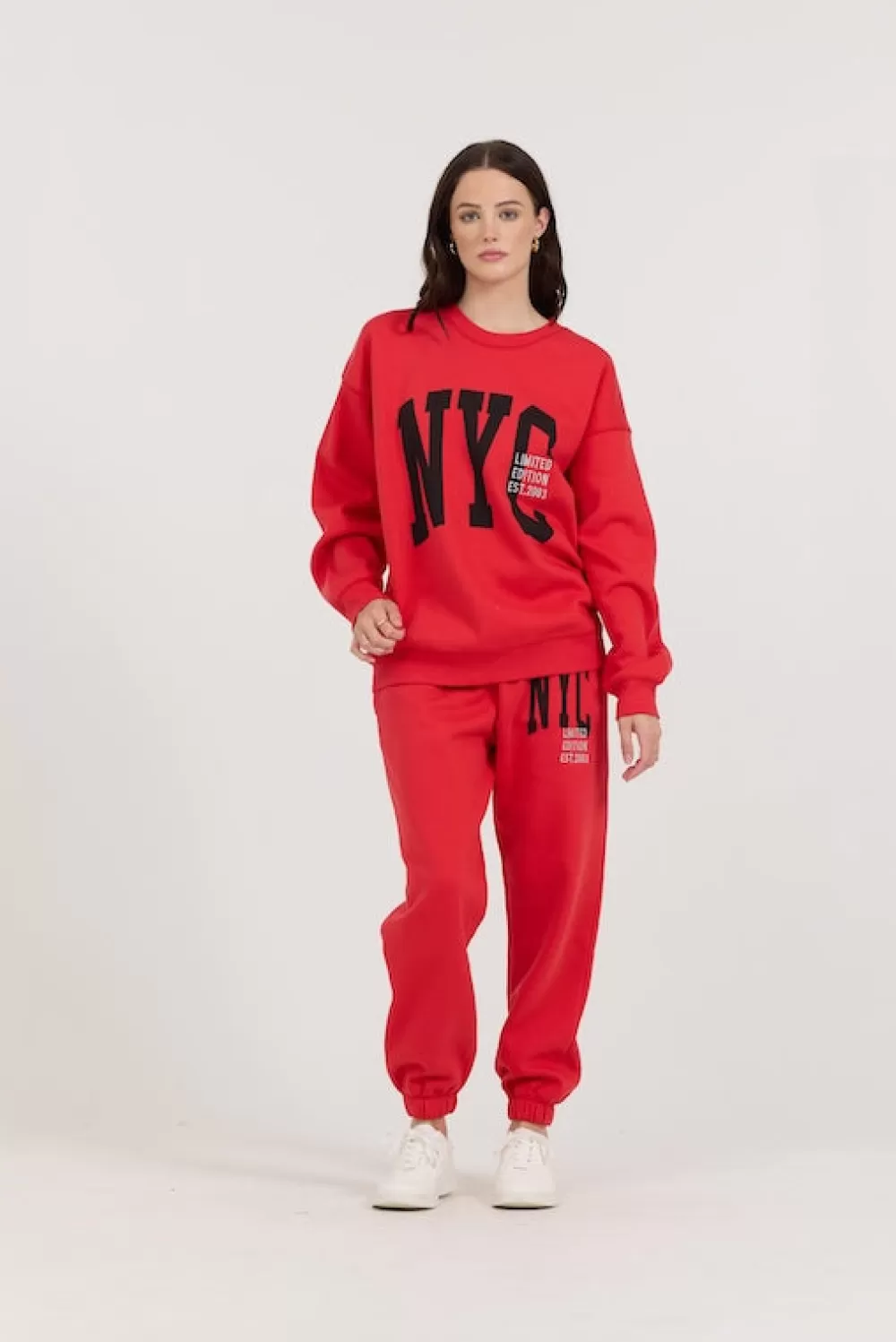 Vintage Havana Red/ Black/ Light Grey Garment Dye Jogger W/ Screen Print