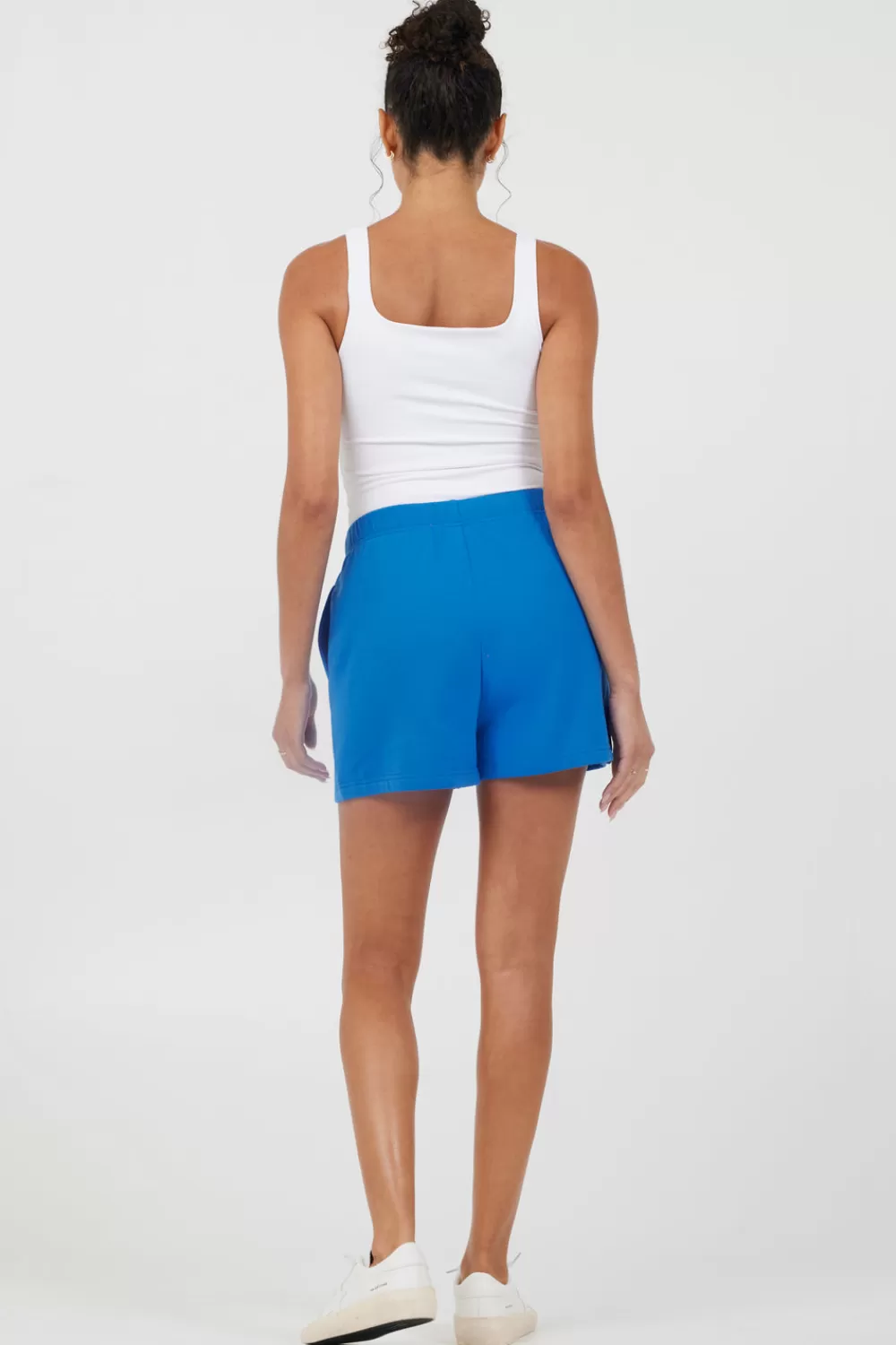 Vintage Havana Royal Blue W/ Pink Puff "Good Vibes" Surf Wash Shorts