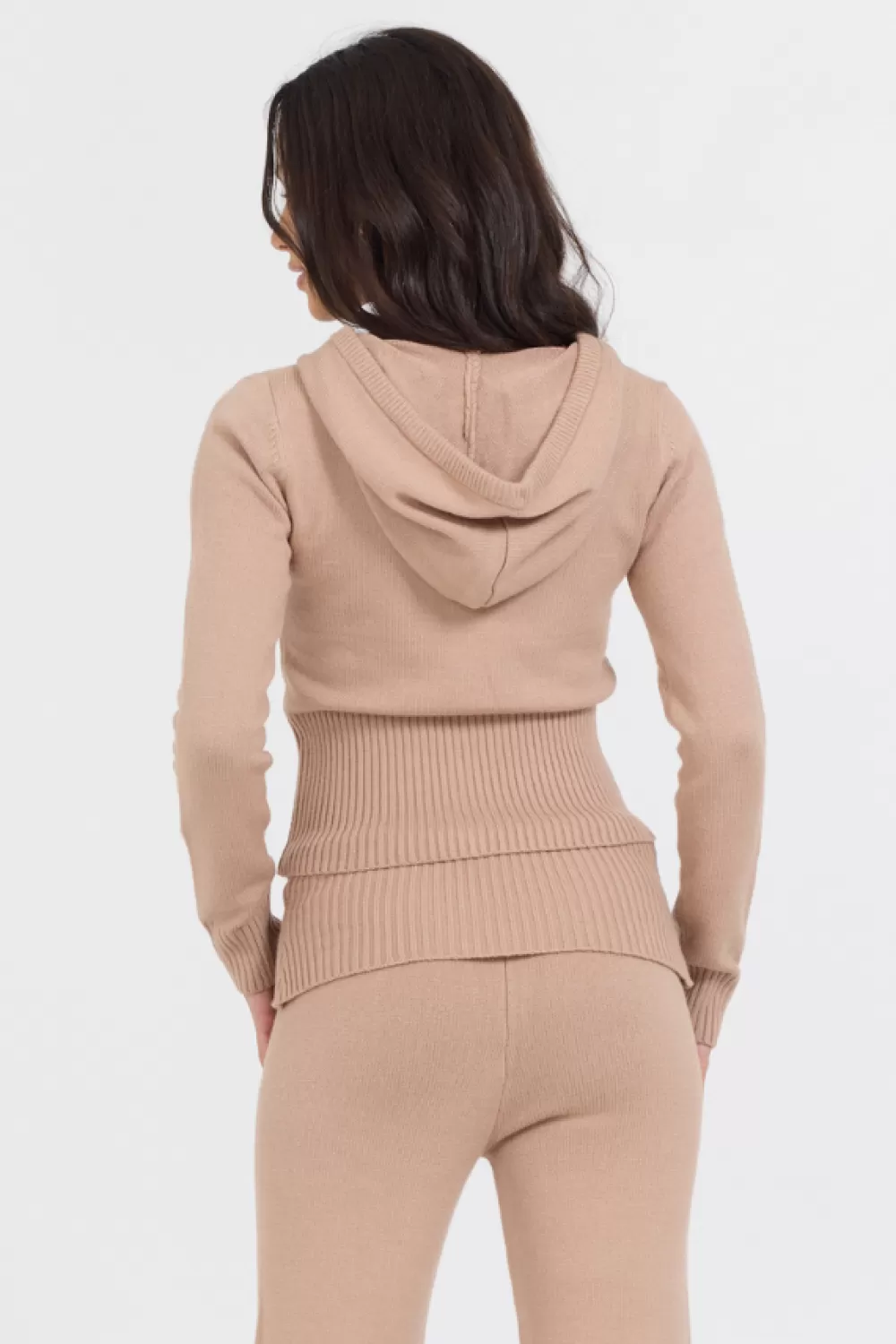 Vintage Havana Salted Caramel Slim Fit Knit Zip Up