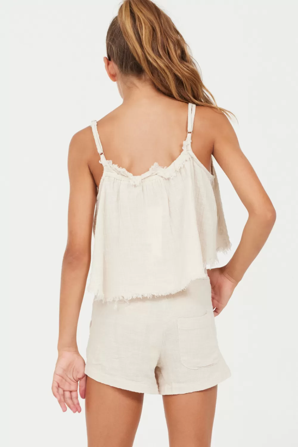 Kids Vintage Havana Sand Stone Washed Texture Flow Tank