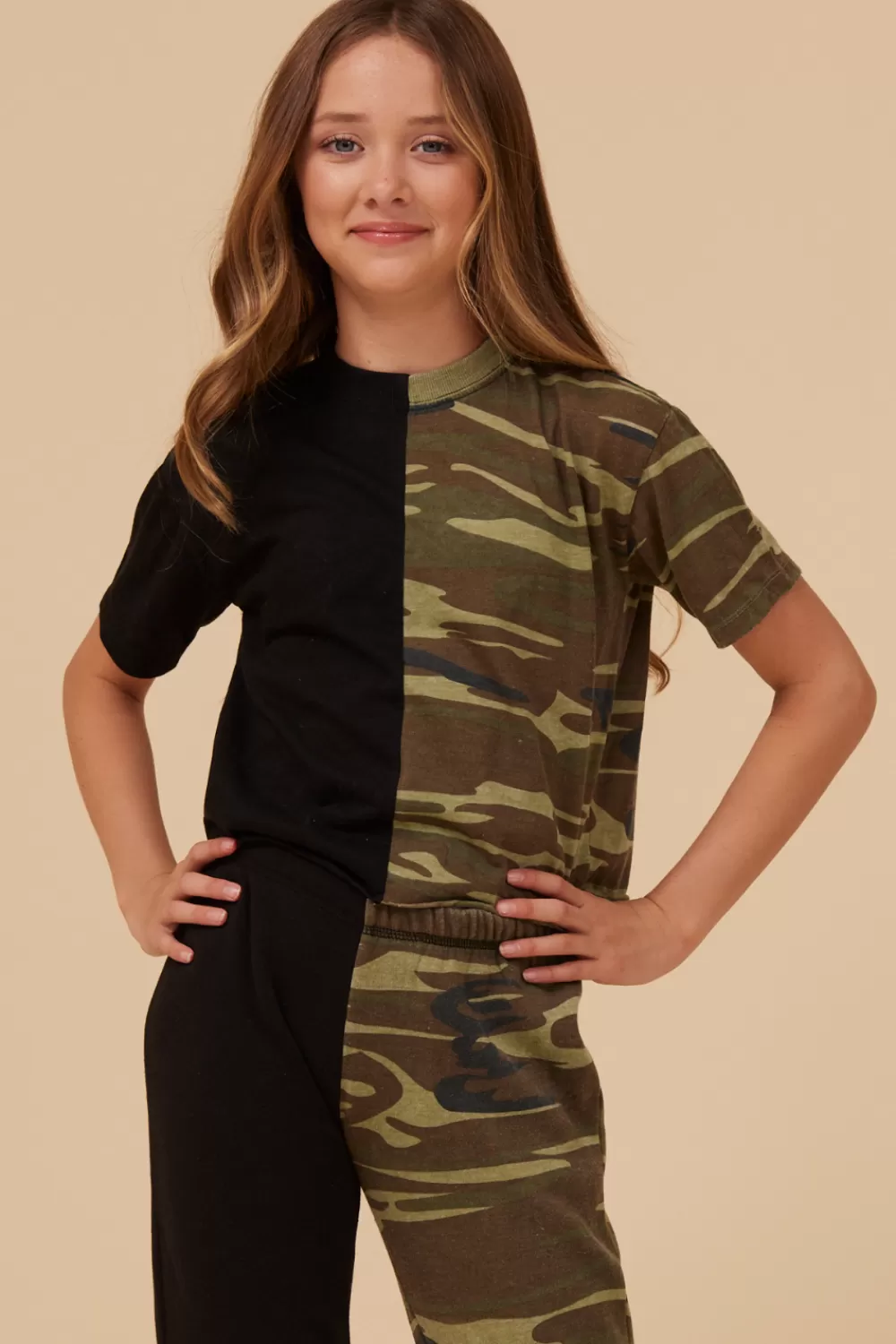 Kids Vintage Havana SIDE BY SIDE CAMO TEE