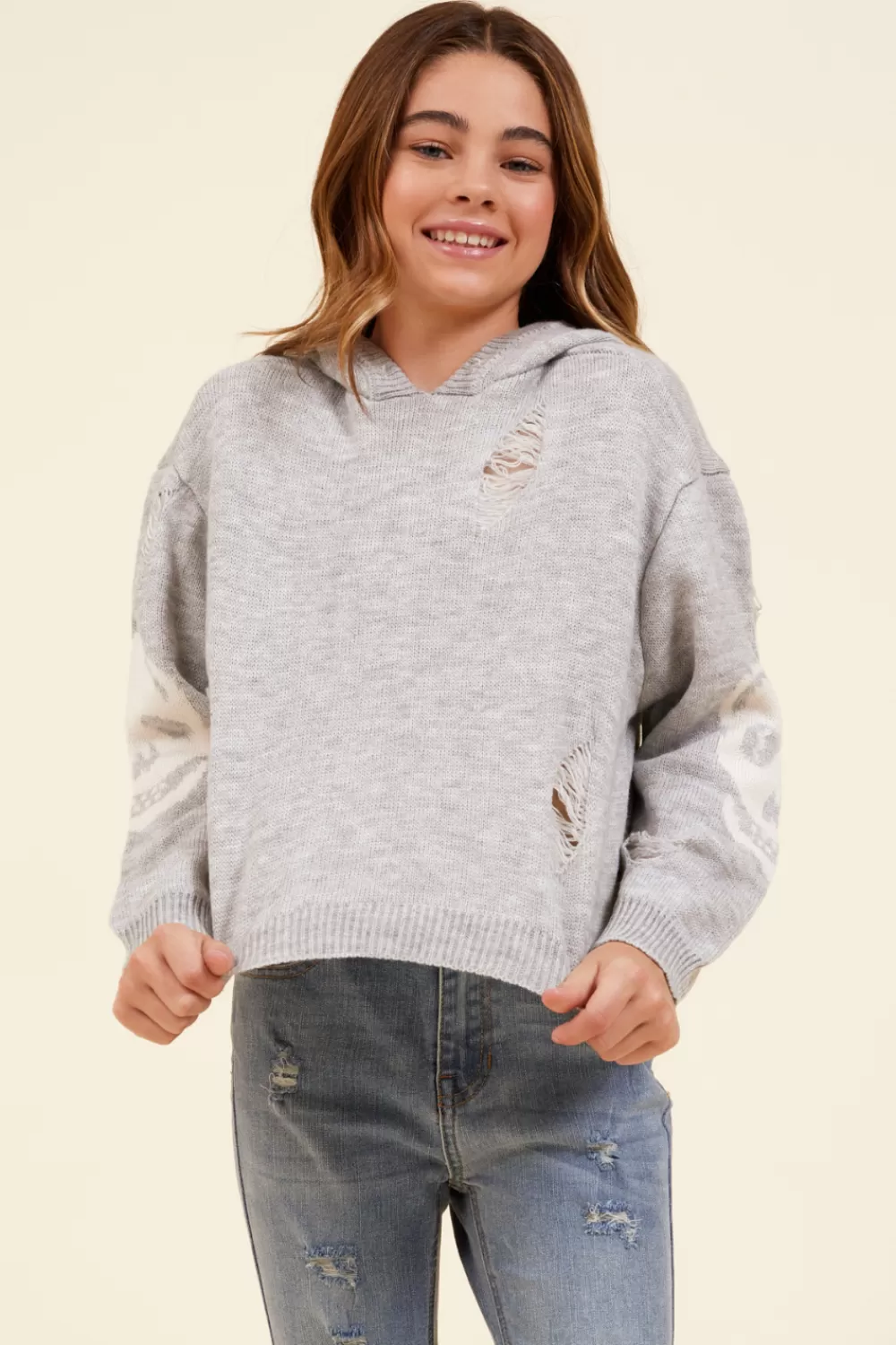 Vintage Havana Skull Distressed Sweater Hoodie