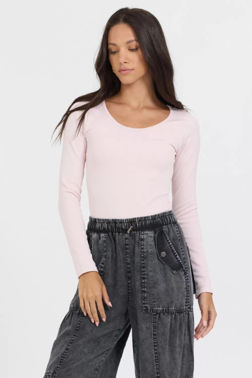 Vintage Havana Soft Pink Seamless Long Sleeve Tee