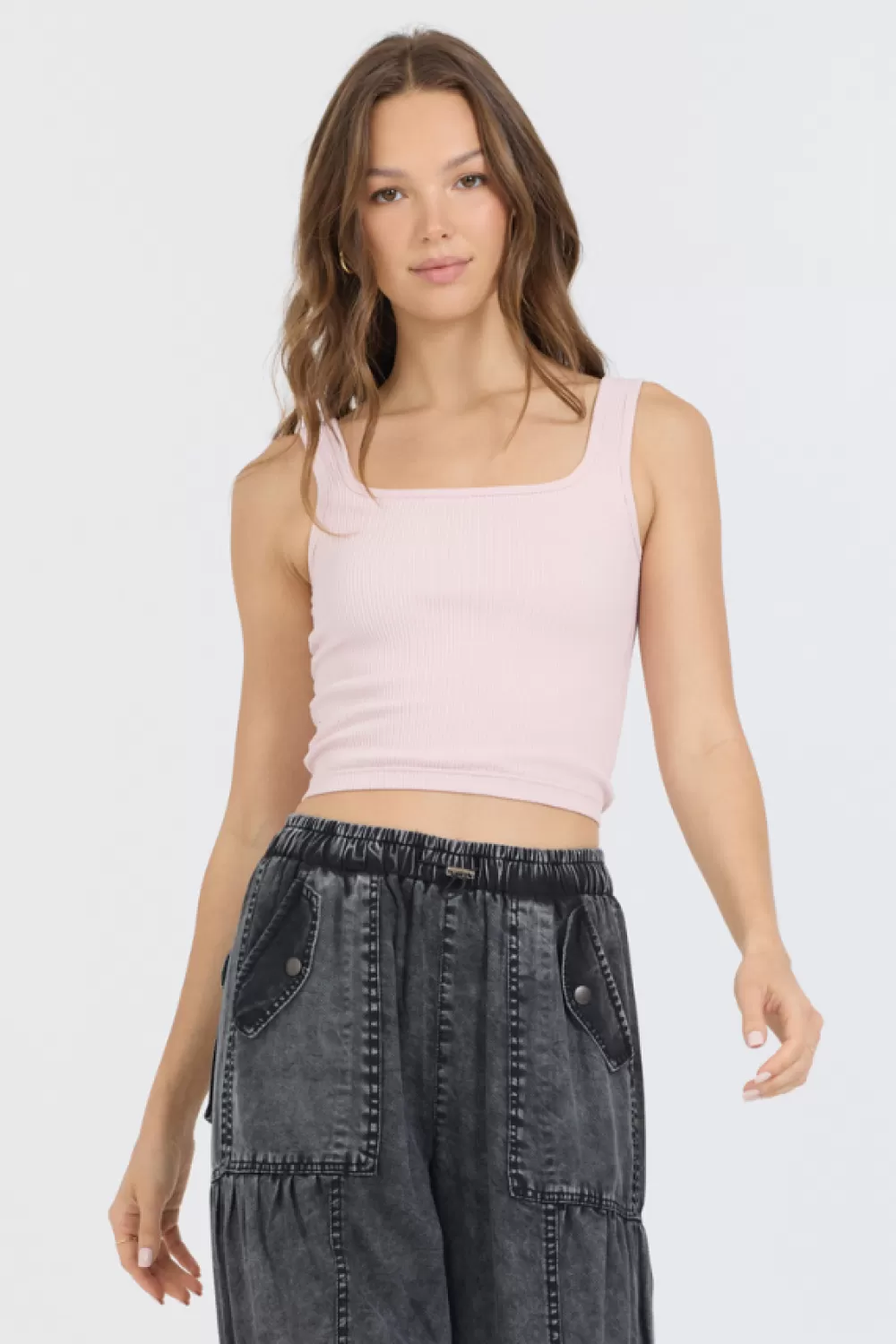 Vintage Havana Soft Pink Seamless Tank Top