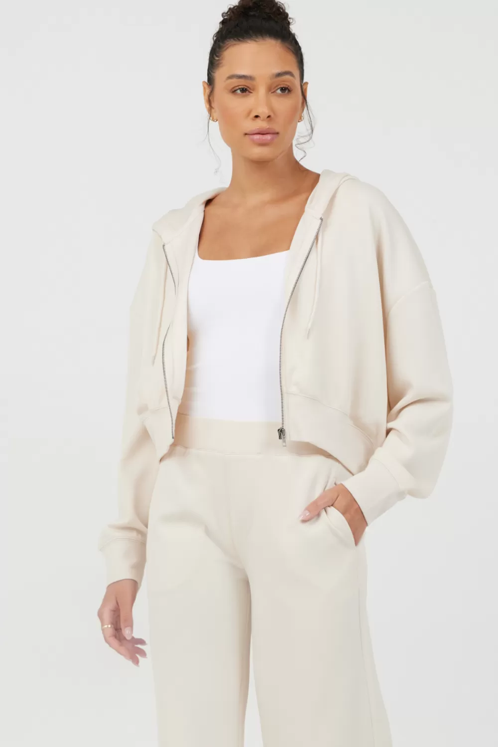 Vintage Havana South Beach Sand Cloud Fleece Zip Up