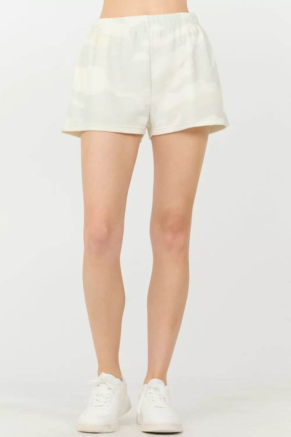 Vintage Havana Spring Camo Printed Cloud Fleece Shorts