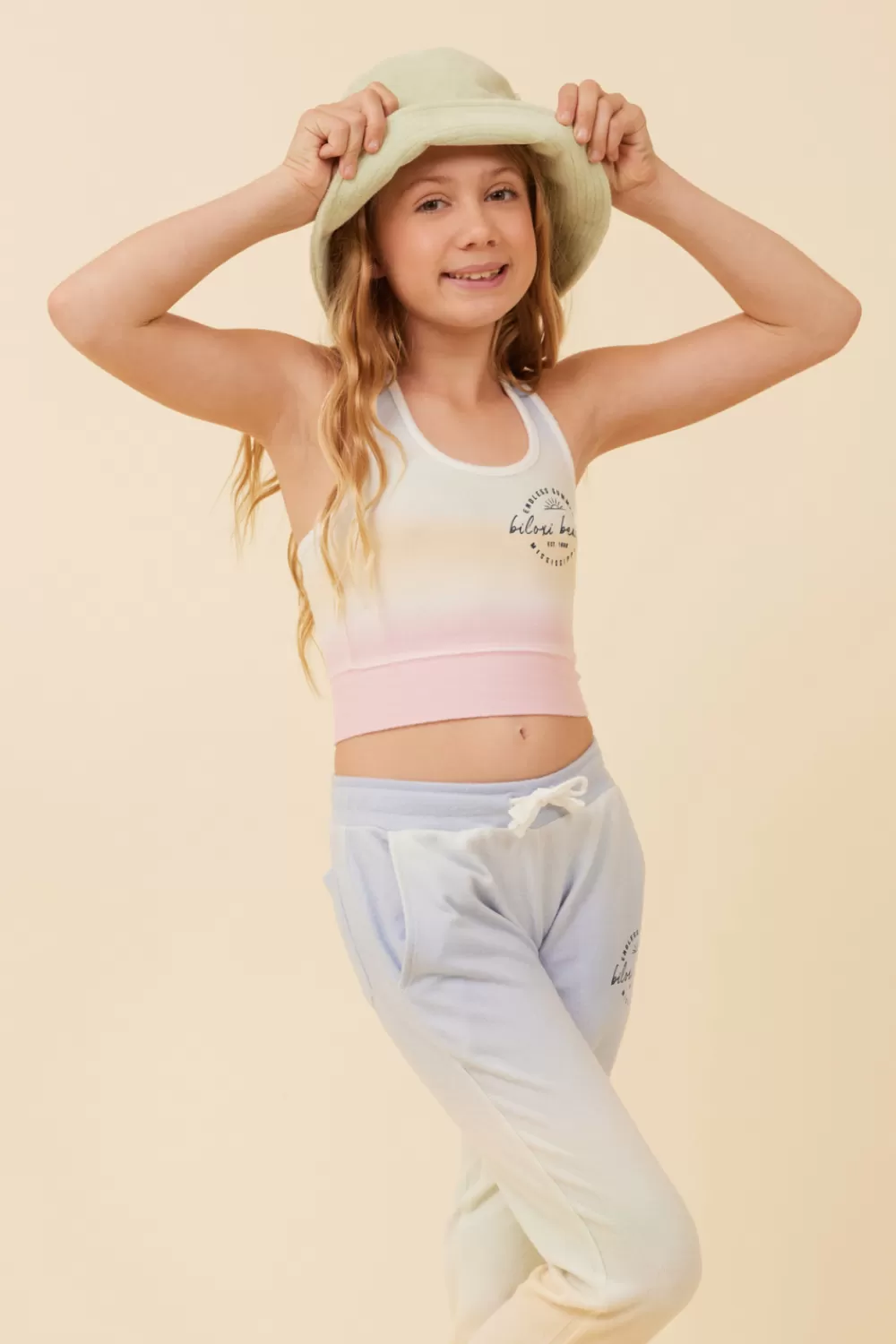 Kids Vintage Havana Sunstruck Ombre Racerback Crop Top