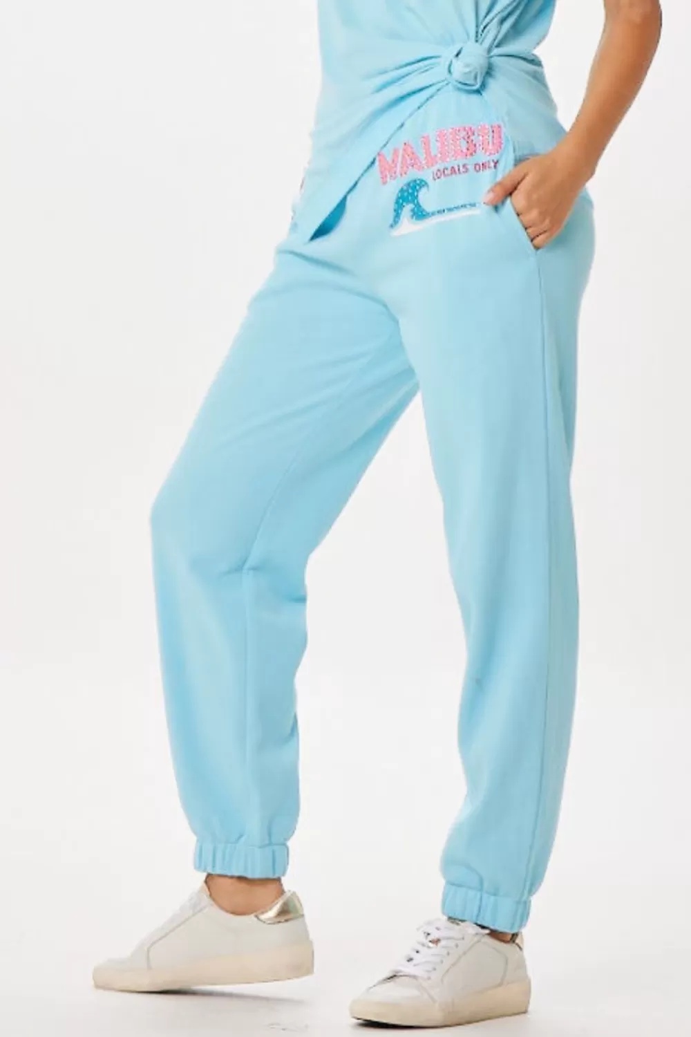 Vintage Havana Tropical Blue Malibu Jet Setter Surf Wash Jogger