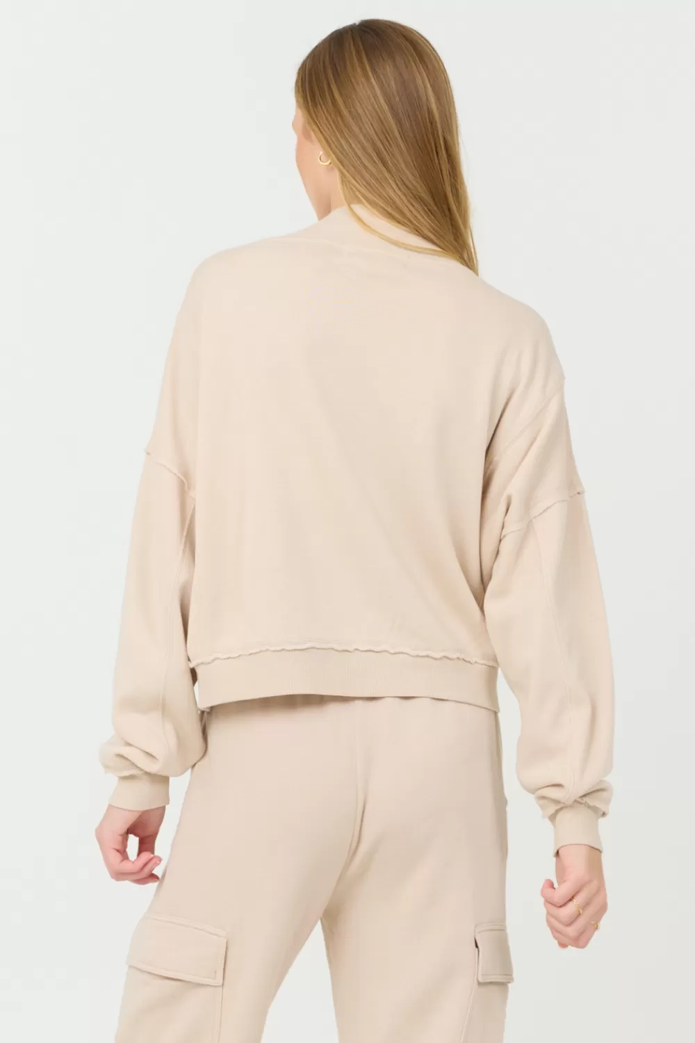Vintage Havana Vanilla Cream Cashmere Fleece Quarter Zip