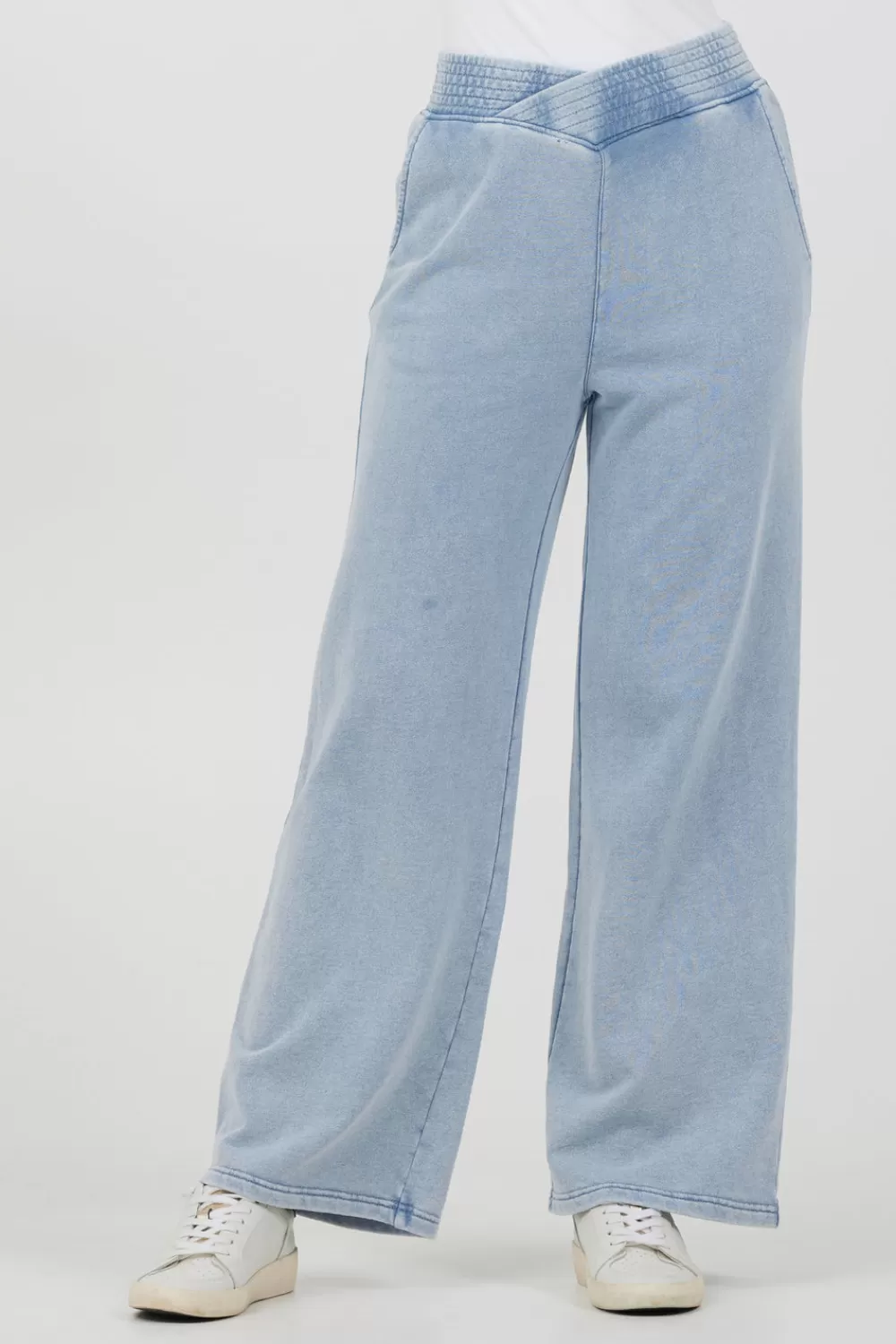 Vintage Havana Washed Denim Terry Fleece Pant