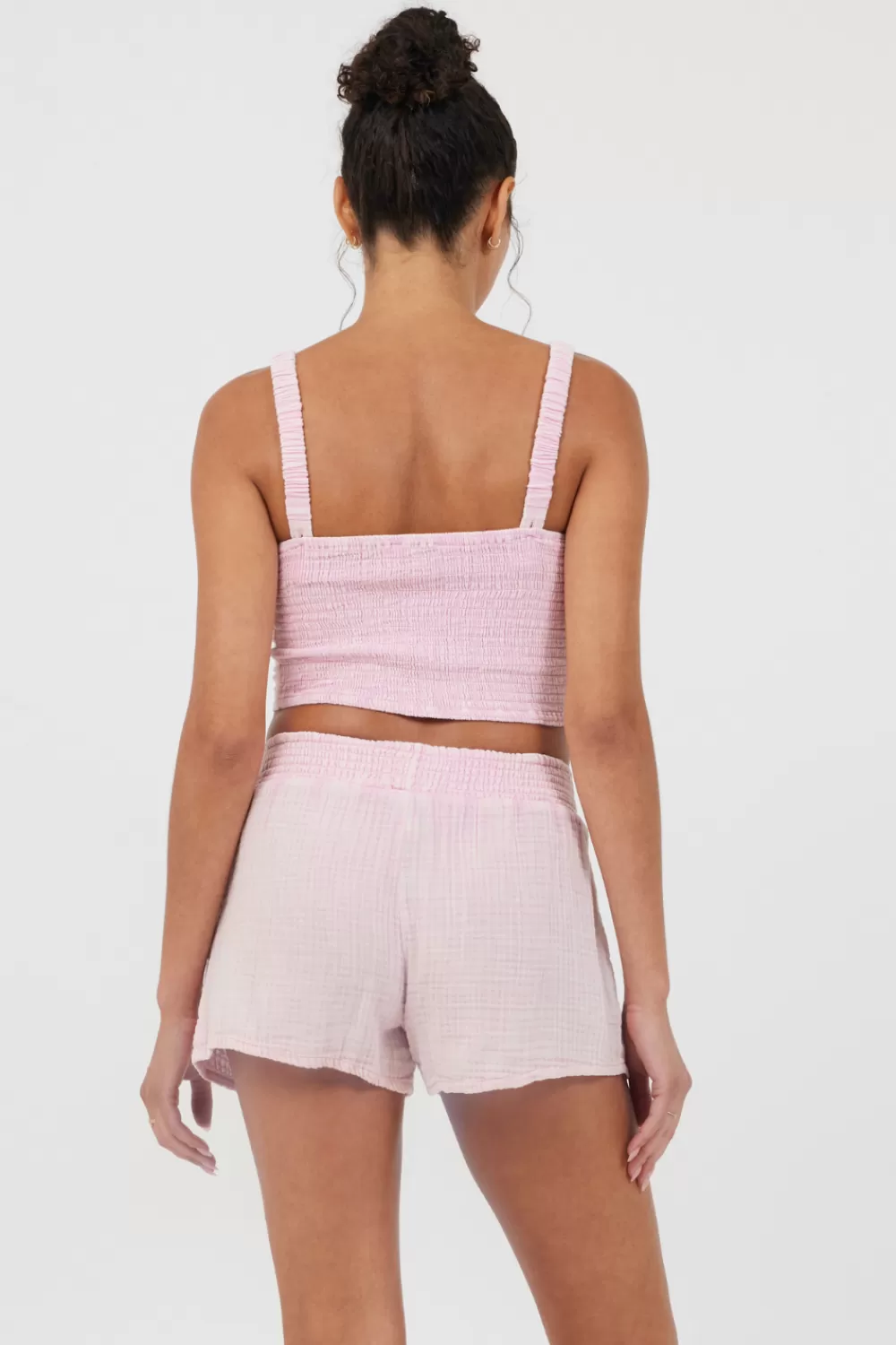 Vintage Havana Washed Pink Gauze Cropped Tank