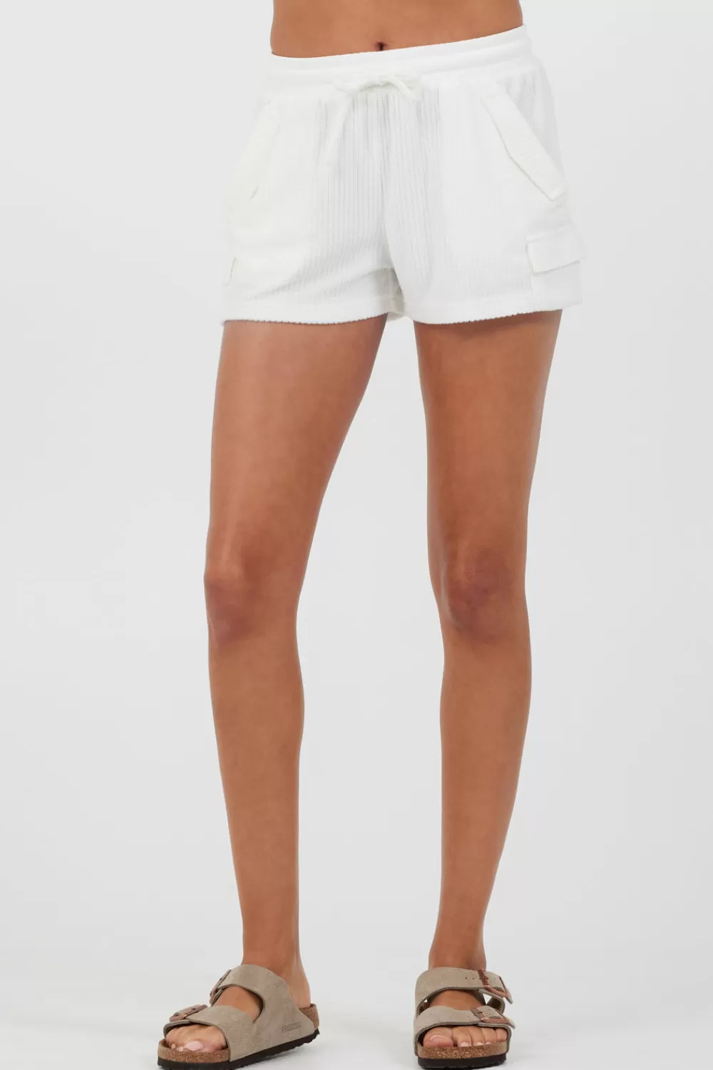 Vintage Havana White Cord Terry Shorts